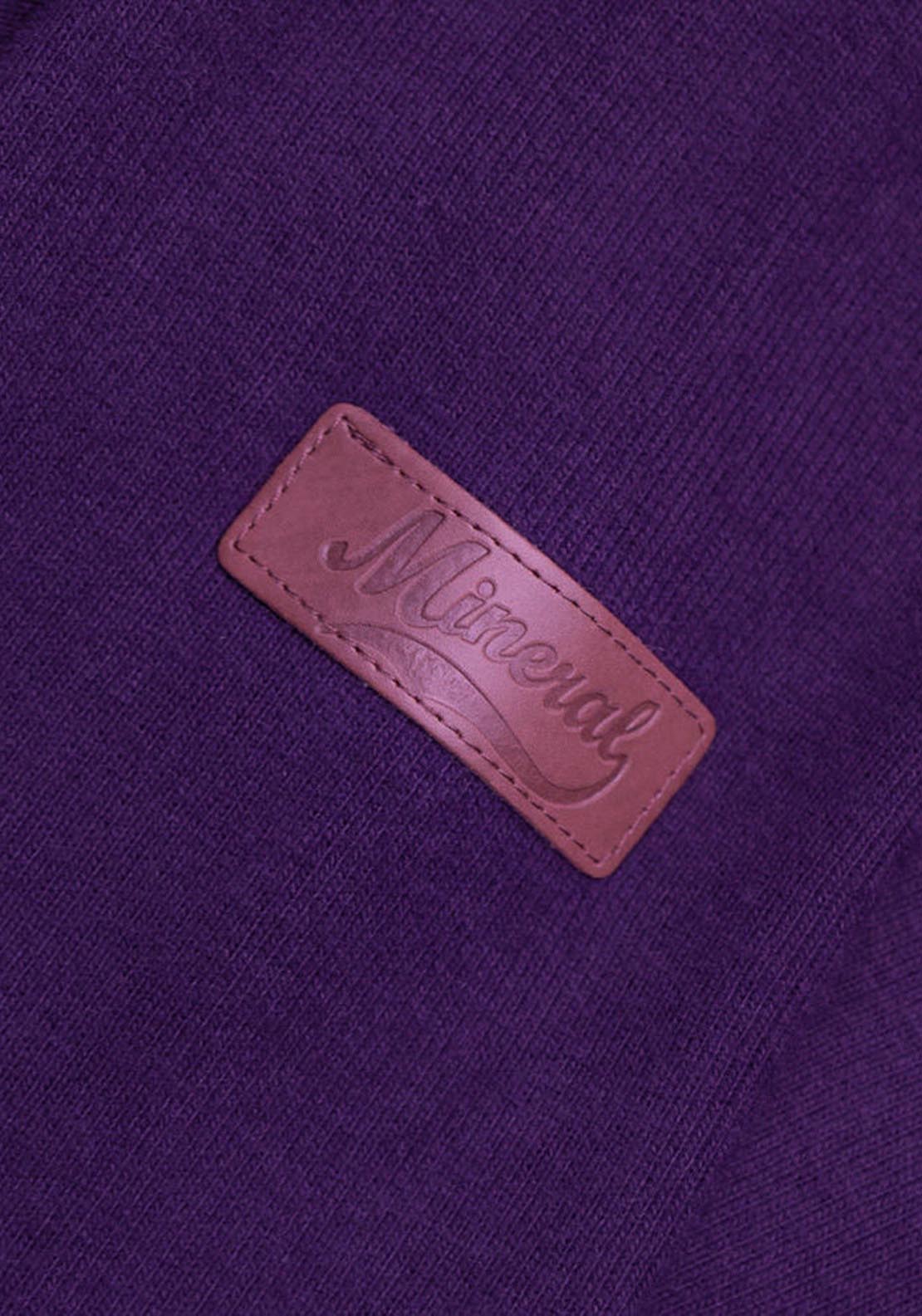 Mineral Kentucky Half Zip Ribbed Top - Grape 6 Shaws Department Stores