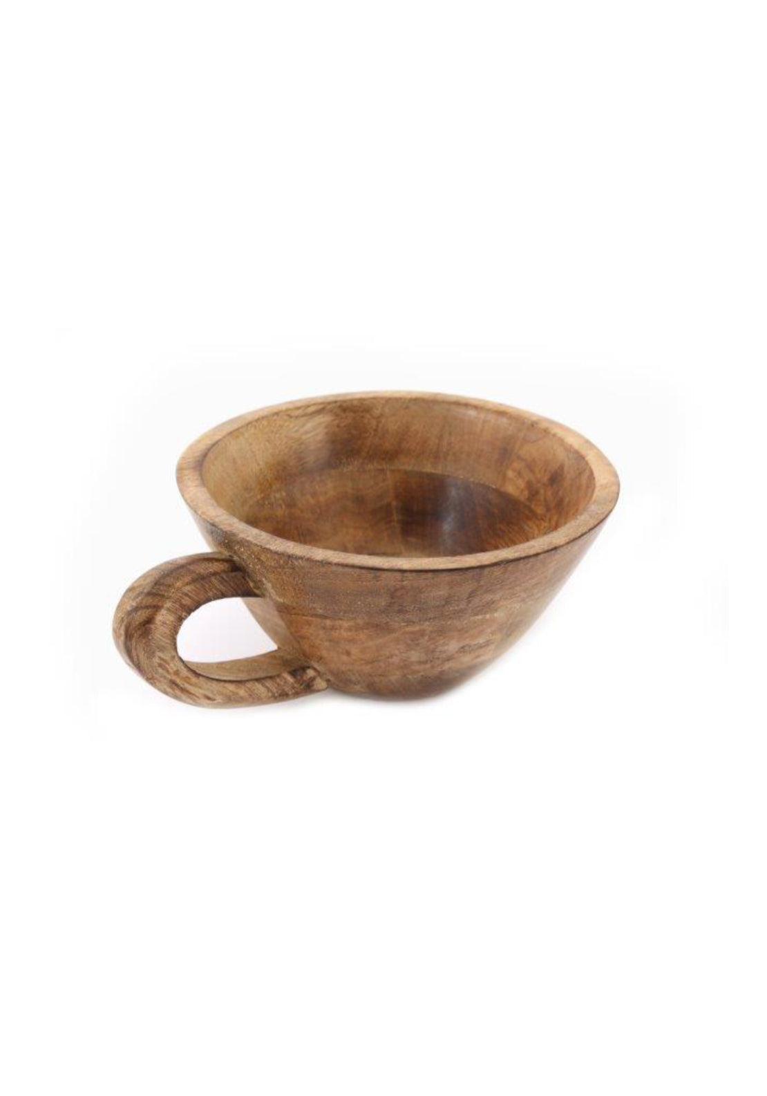Wooden Bowl With Handle - Blue