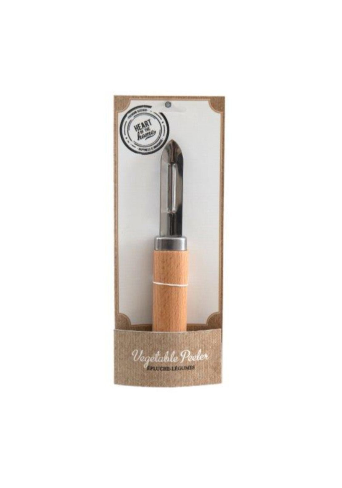 Potato Peeler With Wooden Handle - Blue