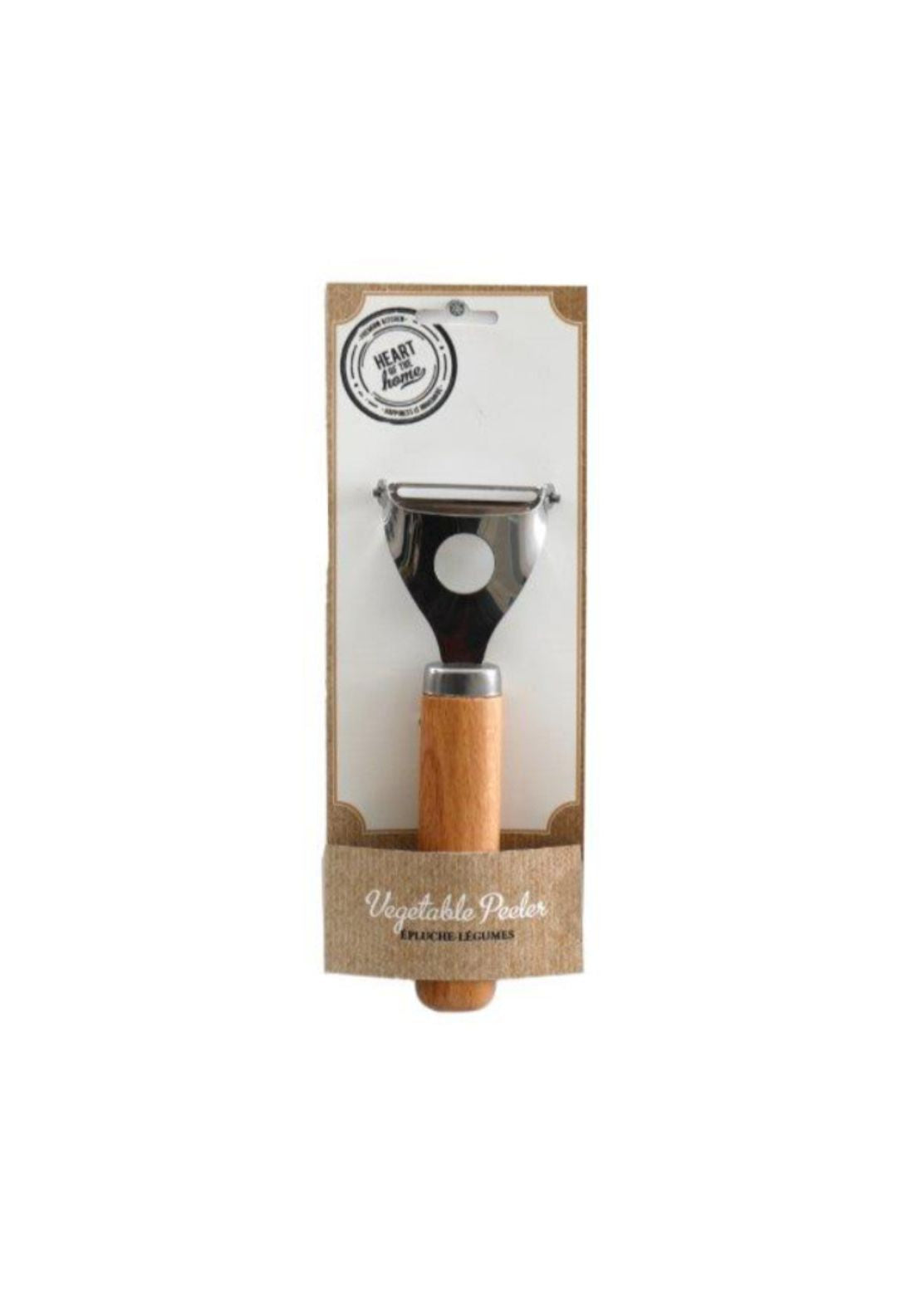 Fruit Peeler With Wooden Steel - Blue