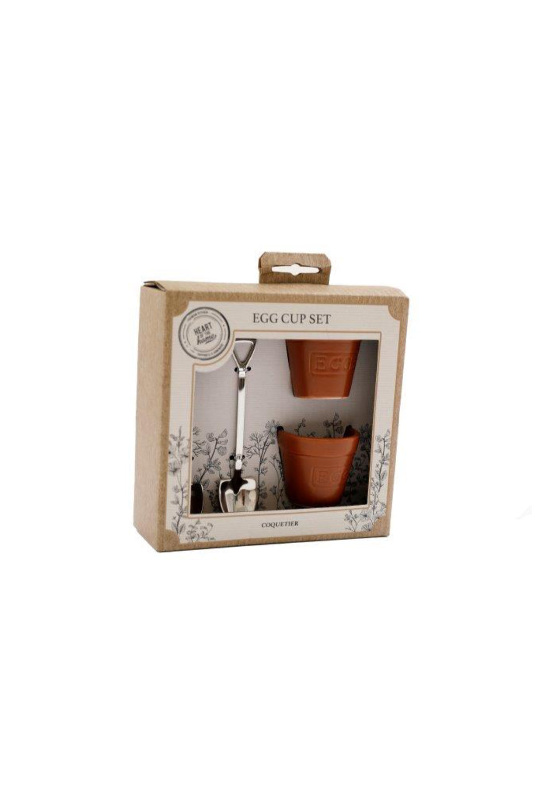Set Of Two Egg Holders &amp; Two Spade Spoons - Multi