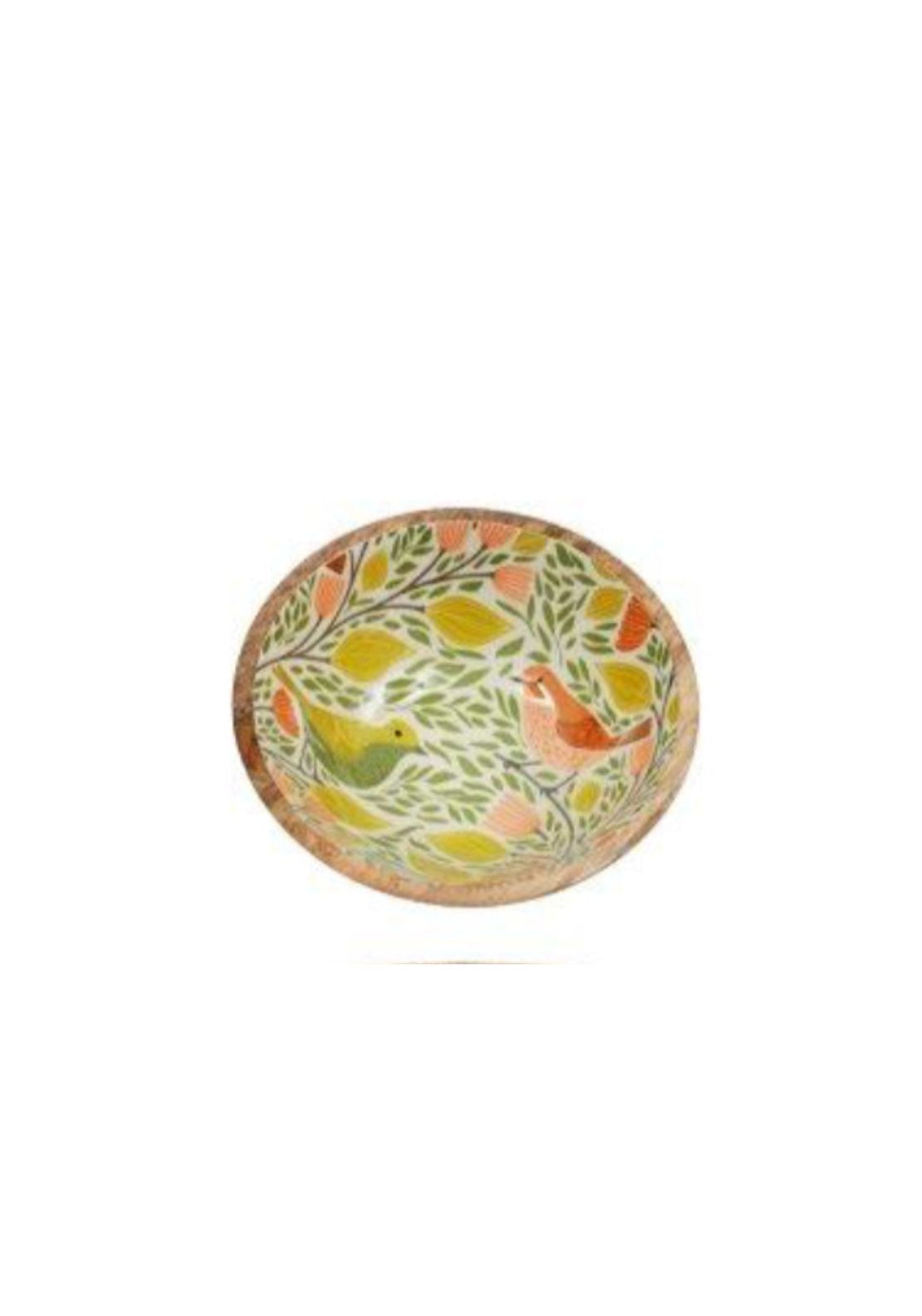 Songbird Design Enamel Bowl - Multi