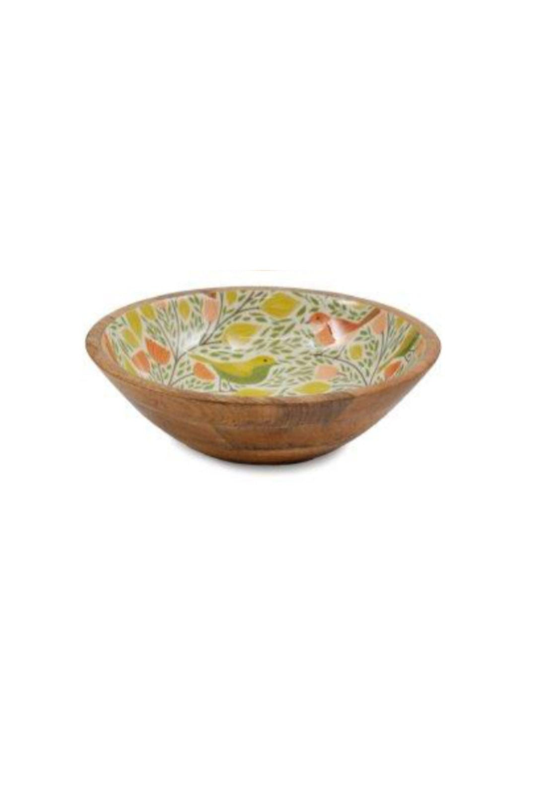 Enamel Bowl With Songbird Design - Multi