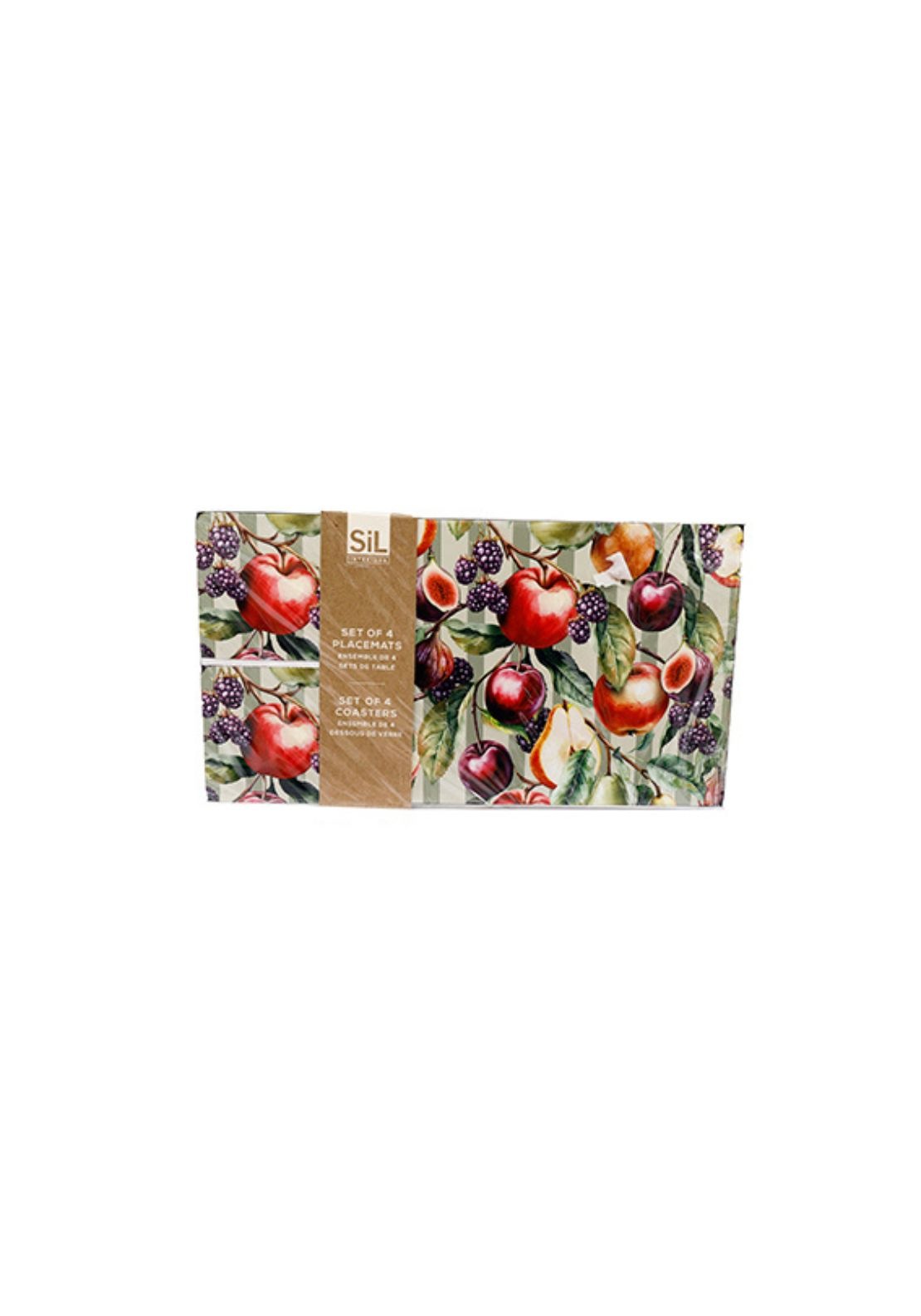 Set of 4 Placemats and Coasters - Multi