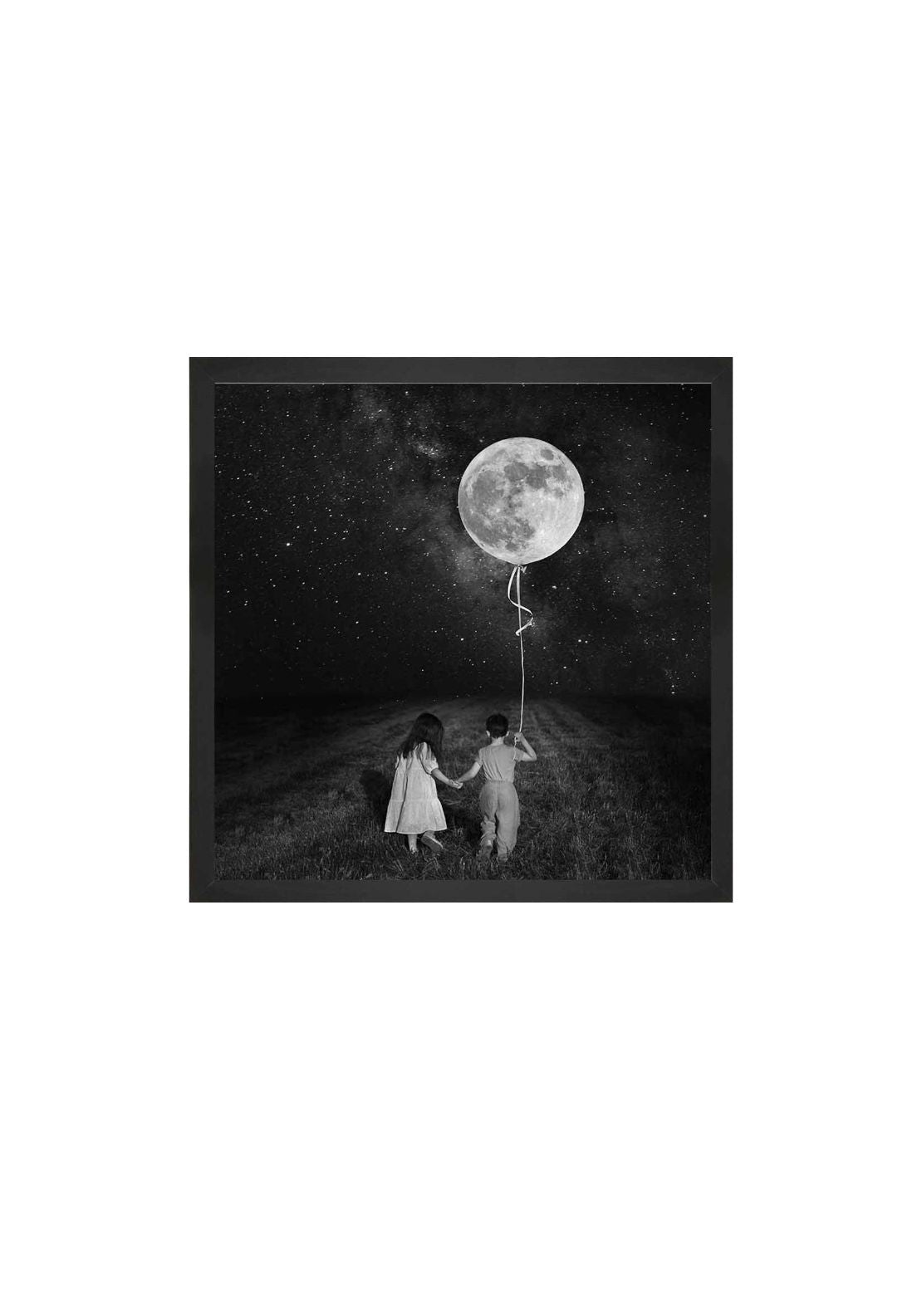 The Home Collection Kids &amp; Moon Framed Picture - Black 1 Shaws Department Stores
