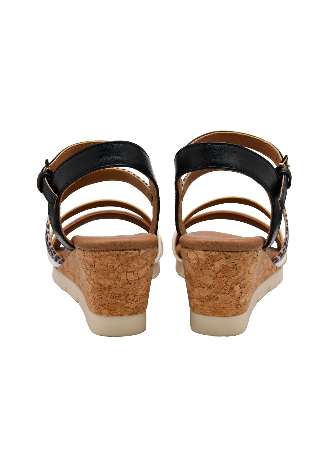 Lotus Pos Kitty Sandal - Black/natural 4 Shaws Department Stores