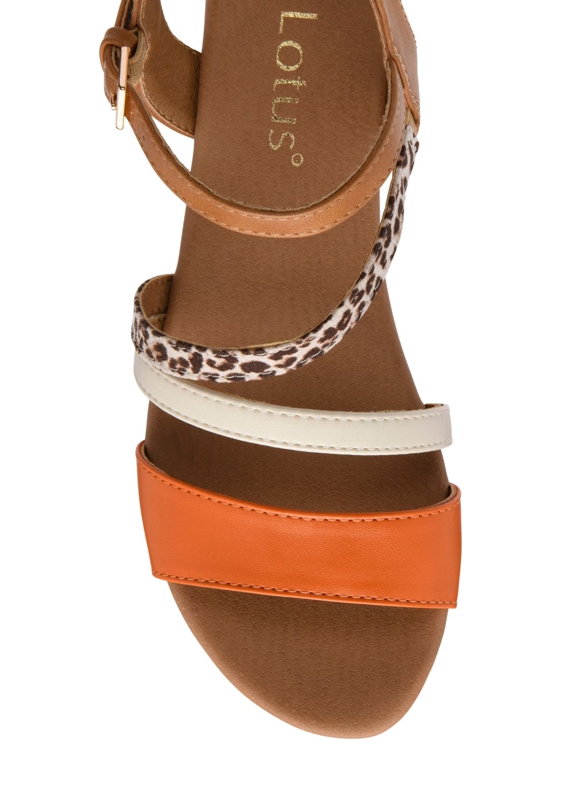 Lotus Pos Kitty Sandal - Tan/orange 3 Shaws Department Stores