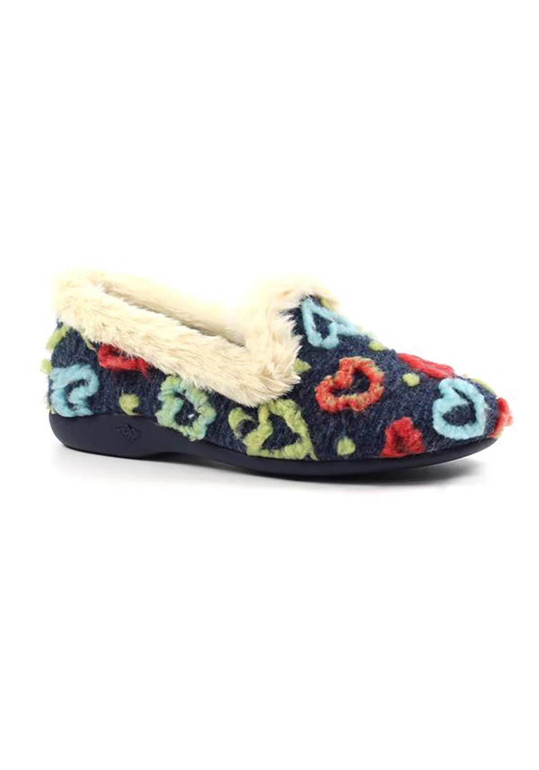 Lunar Truffle Full Slipper - Navy 1 Shaws Department Stores