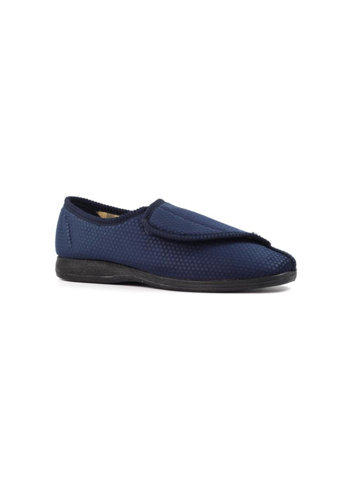 Lunar Columbus III Velcro Slipper - Navy 1 Shaws Department Stores