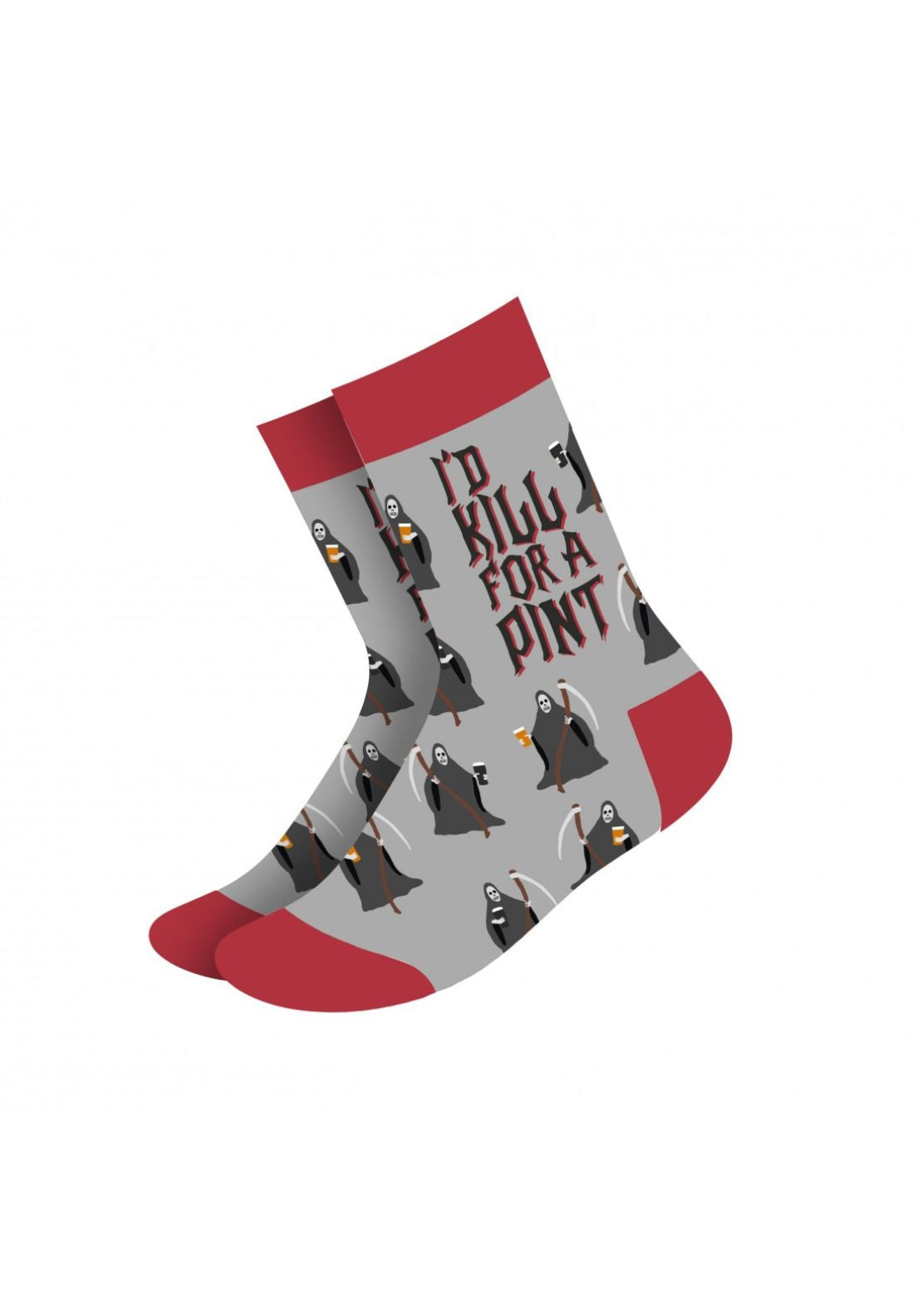 Sock Therapy Kill For A Pint Socks - Grey / Red 1 Shaws Department Stores