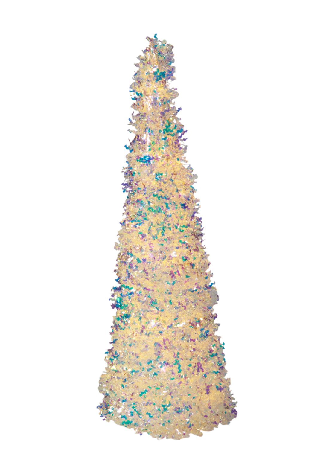 The Home Christmas LED Tinsel Cone Tree - Multi 1 Shaws Department Stores