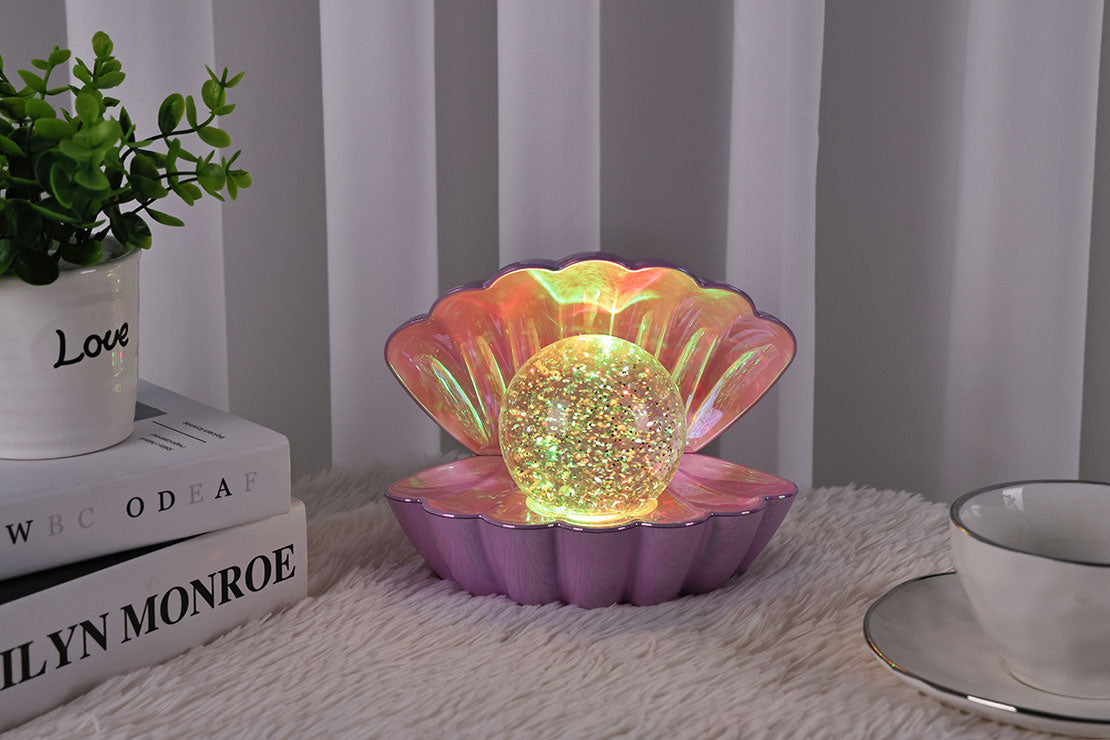 Sense Aroma Colour LED Clam with Glitter Pearl - Lilac Pearl 3 Shaws Department Stores
