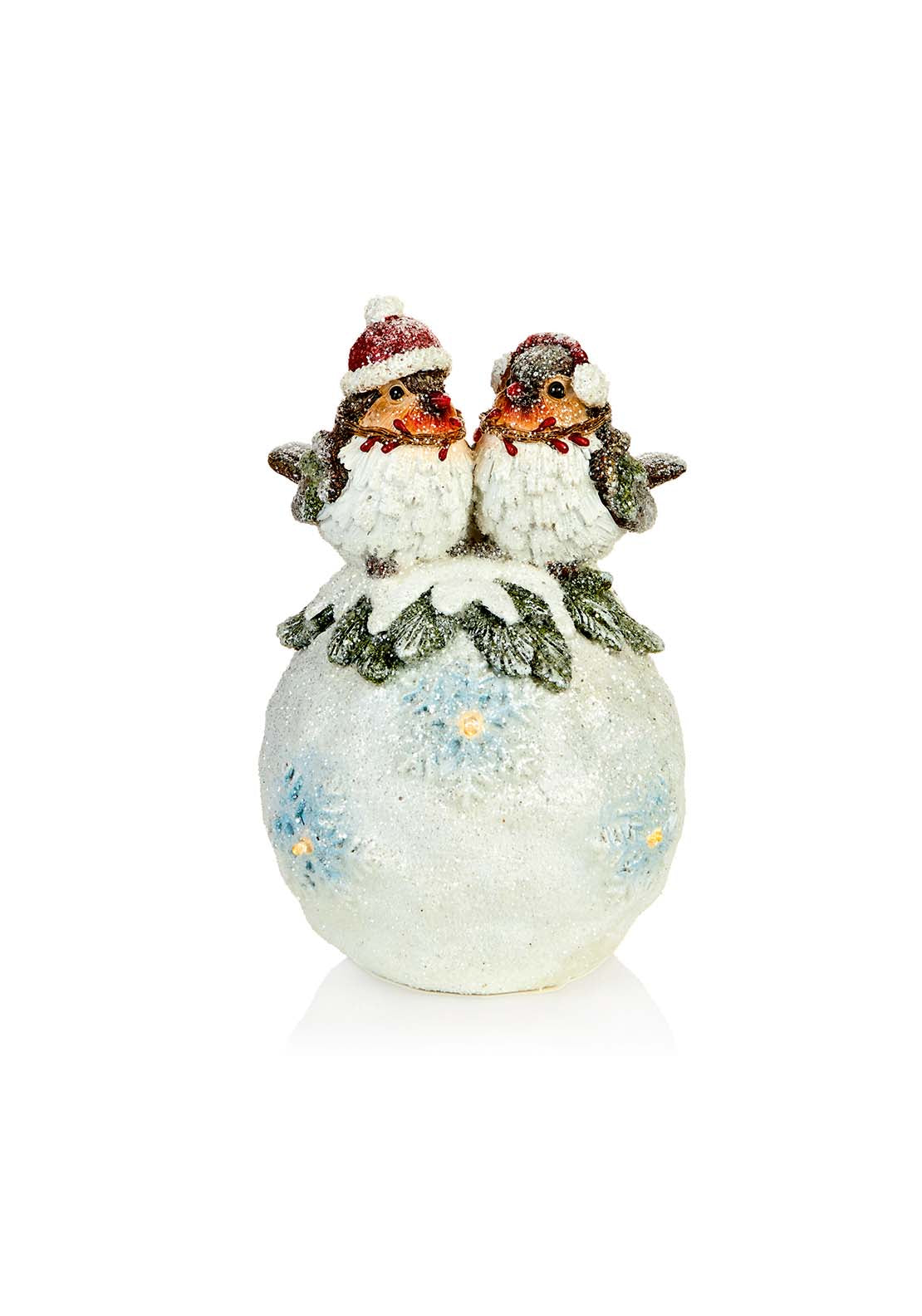 The Home Christmas Polyresin Robins On Snowball 1 Shaws Department Stores