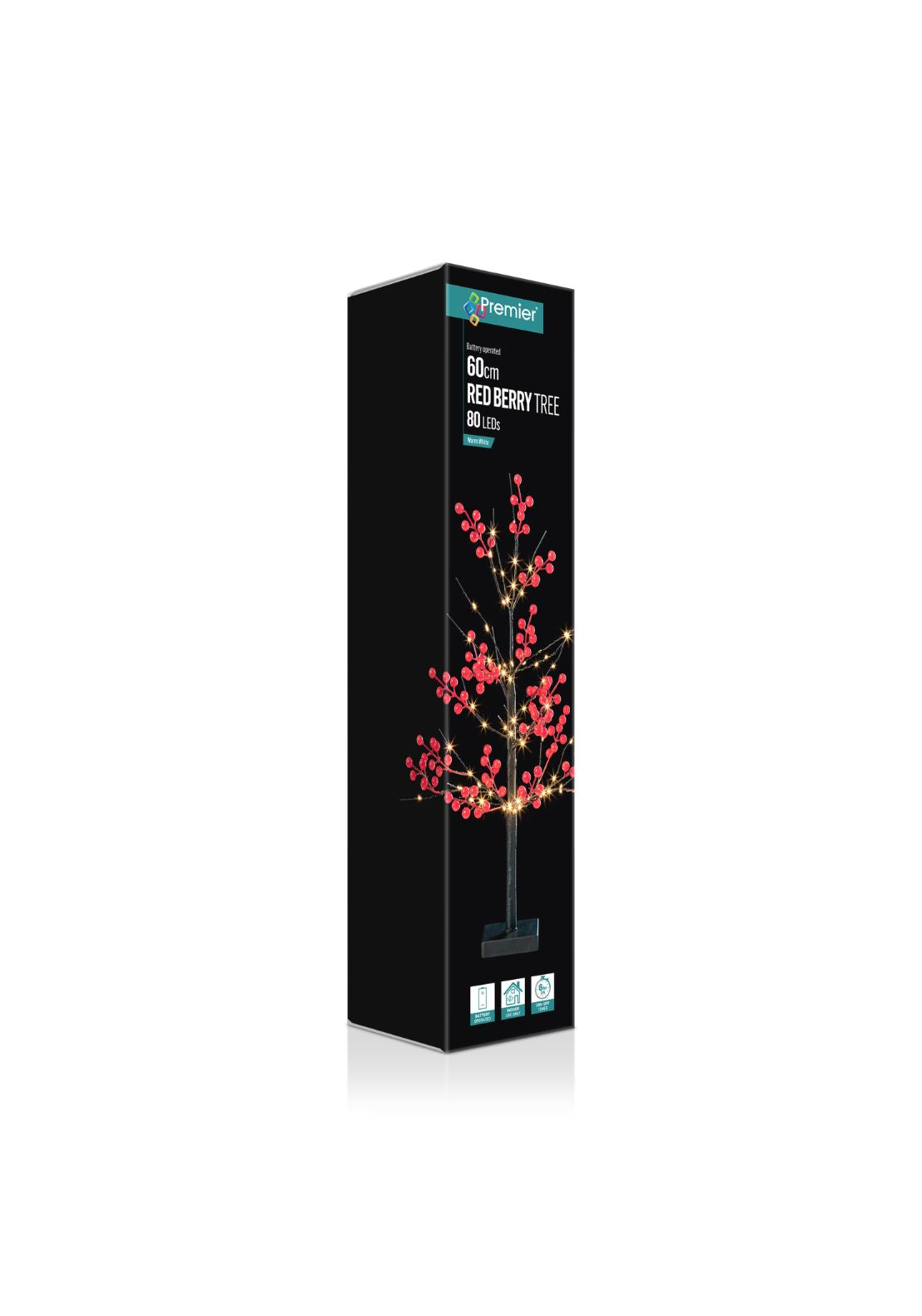 The Home Christmas LED Berry Tree 60cm - Red 3 Shaws Department Stores