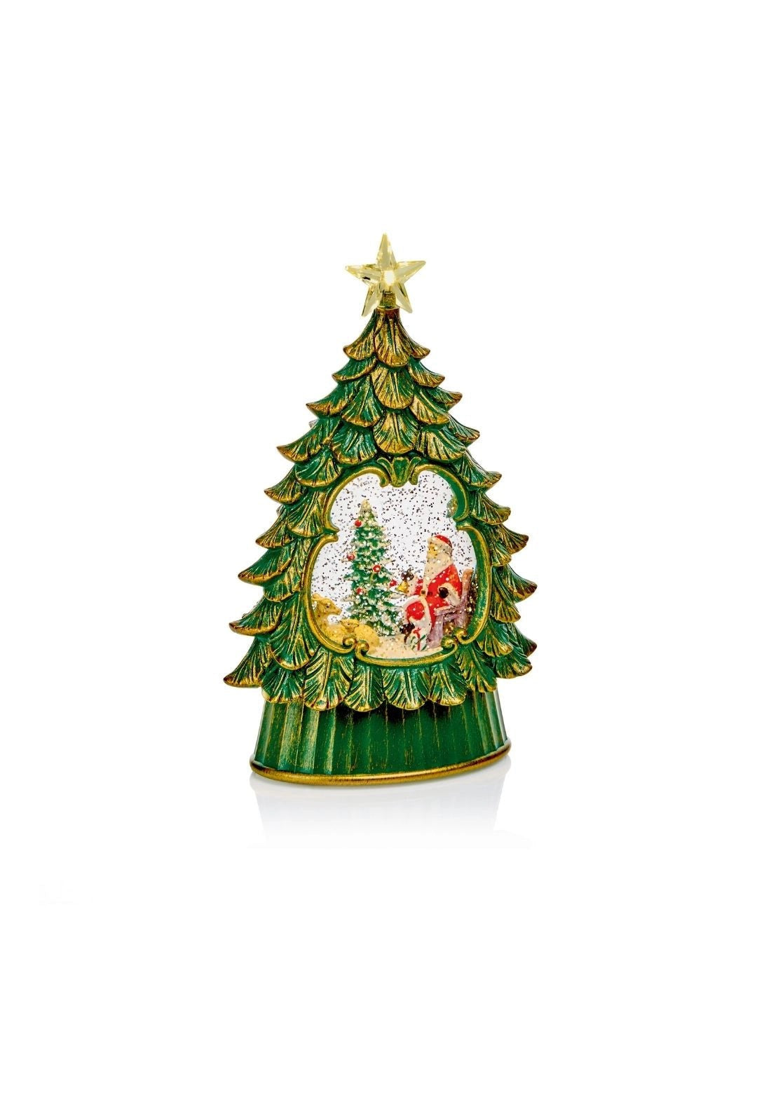 The Home Christmas LED Lit Tree Shaped With Water Spinner - Green 1 Shaws Department Stores