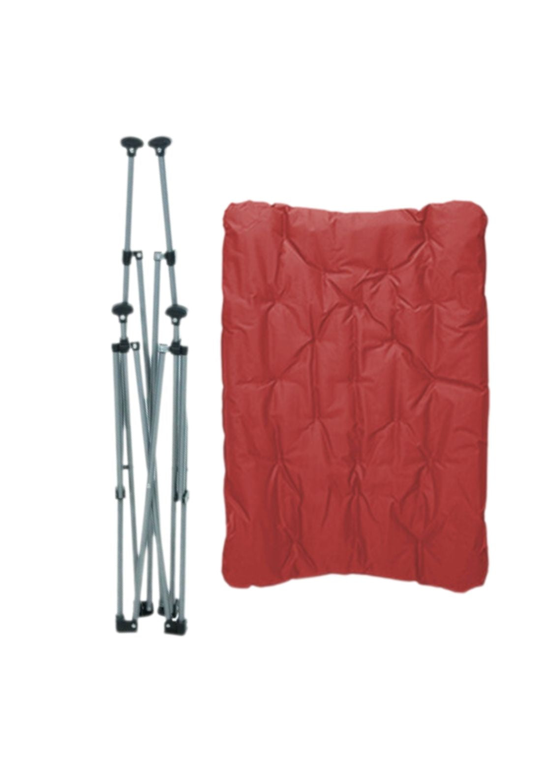 Camping Chair with Cushion - Red