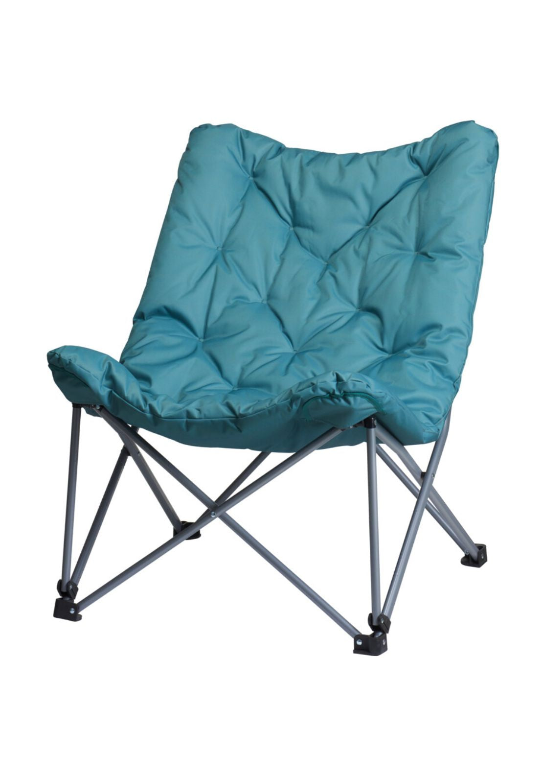 Camping Chair with Cushion - Blue