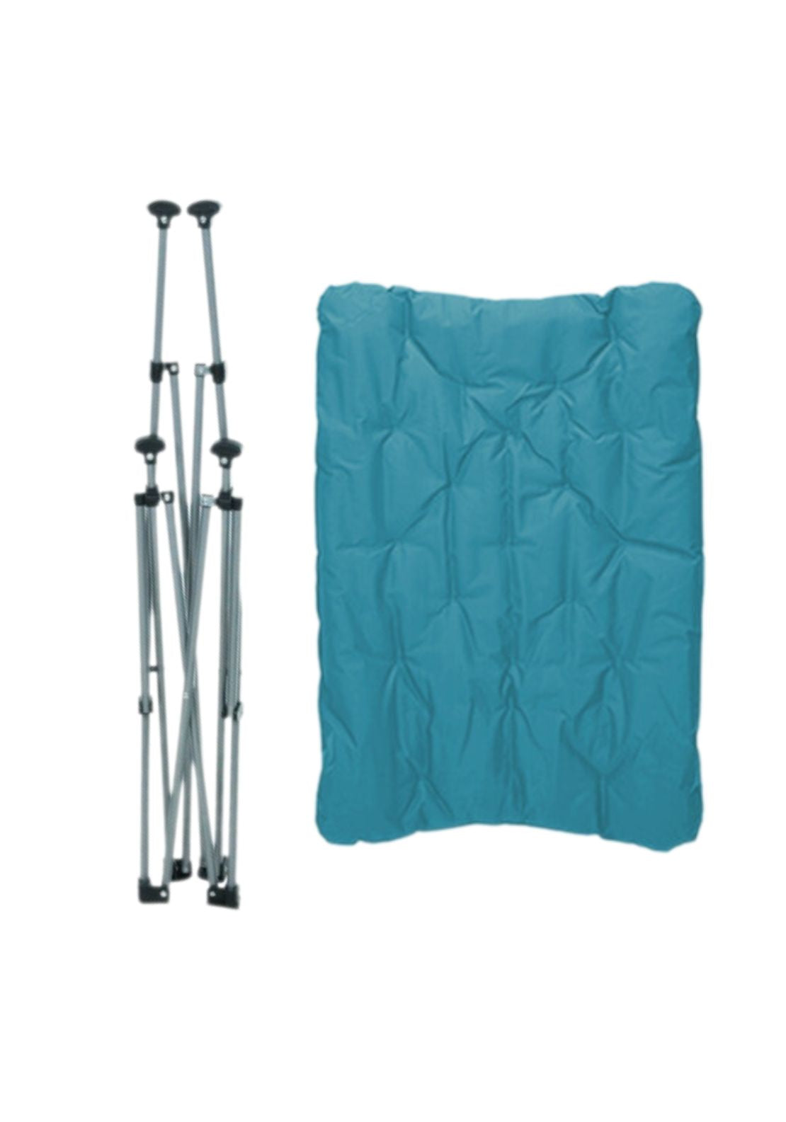 Camping Chair with Cushion - Blue