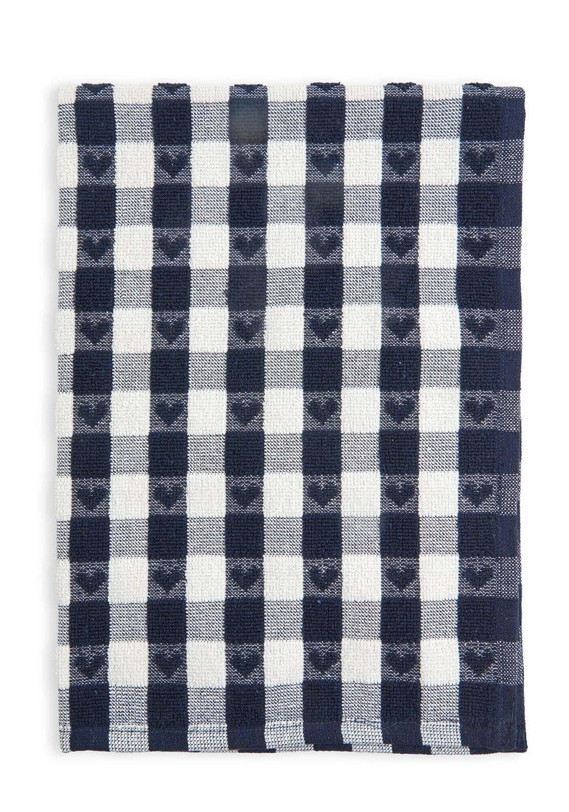The Home Kitchen Heavy Weight Jacquard Tea Towel - Navy 1 Shaws Department Stores
