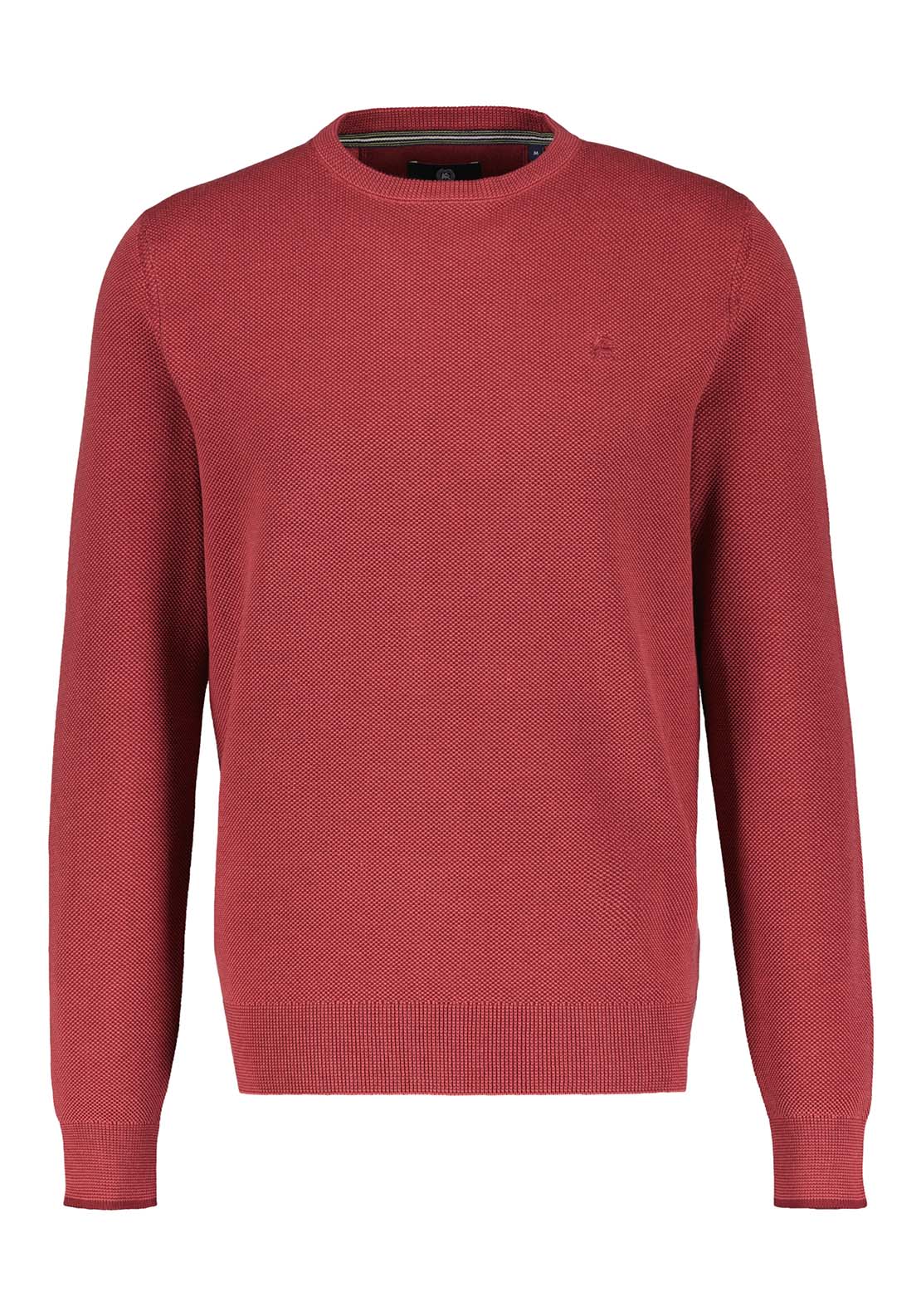 Lerros Crew Neck Knit - Deep Garnet Red 1 Shaws Department Stores