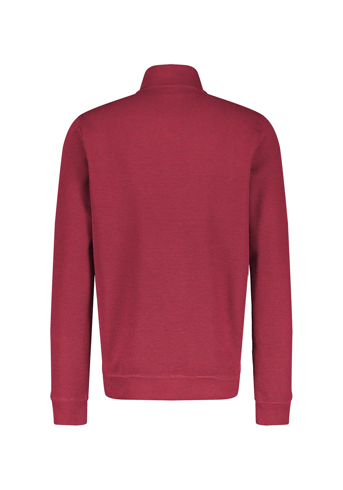 Lerros 1/4 Zip Sweat - Deep Garnet Red 2 Shaws Department Stores