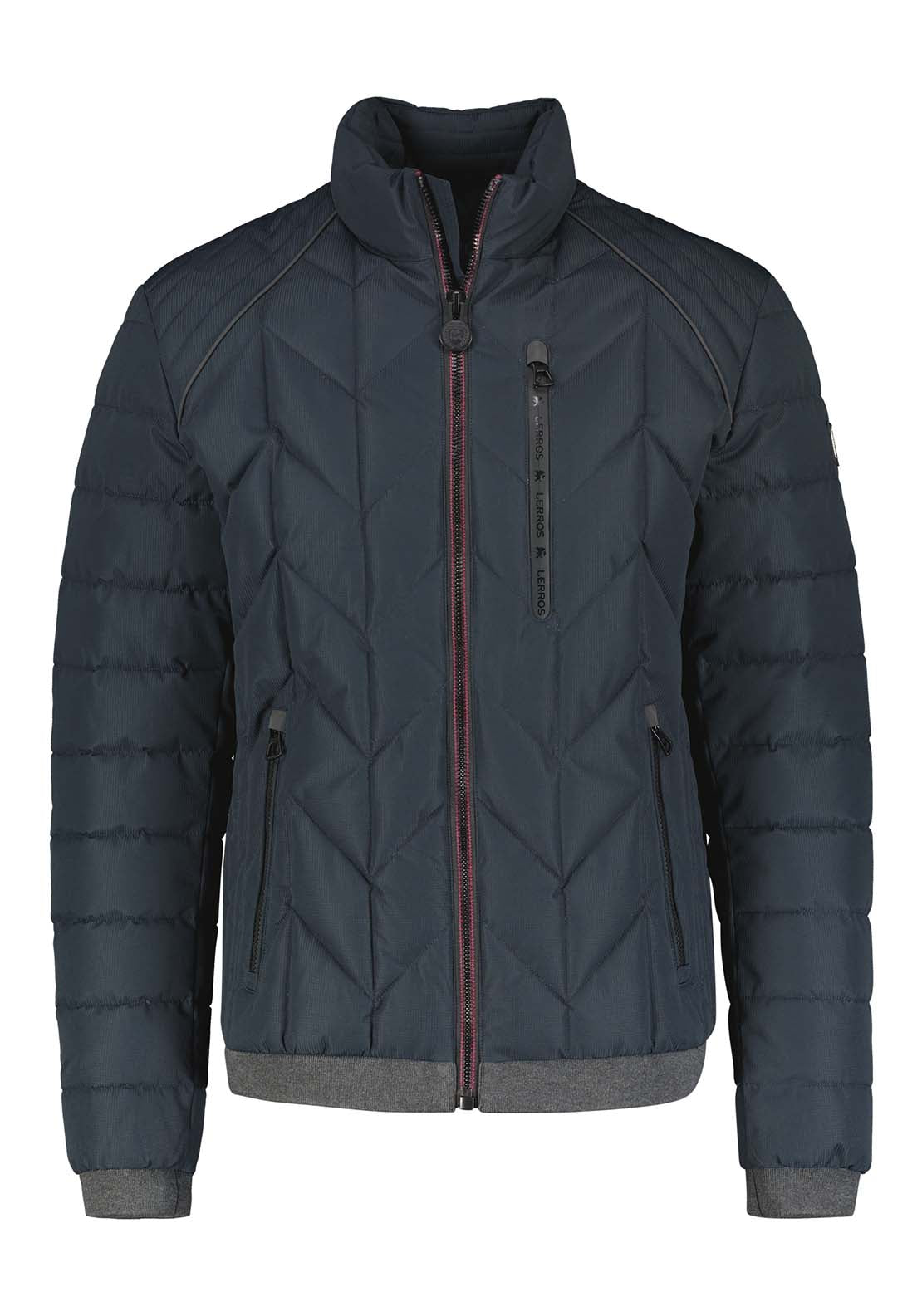 Lerros Short Quilted Jacket - Blue Knight 1 Shaws Department Stores