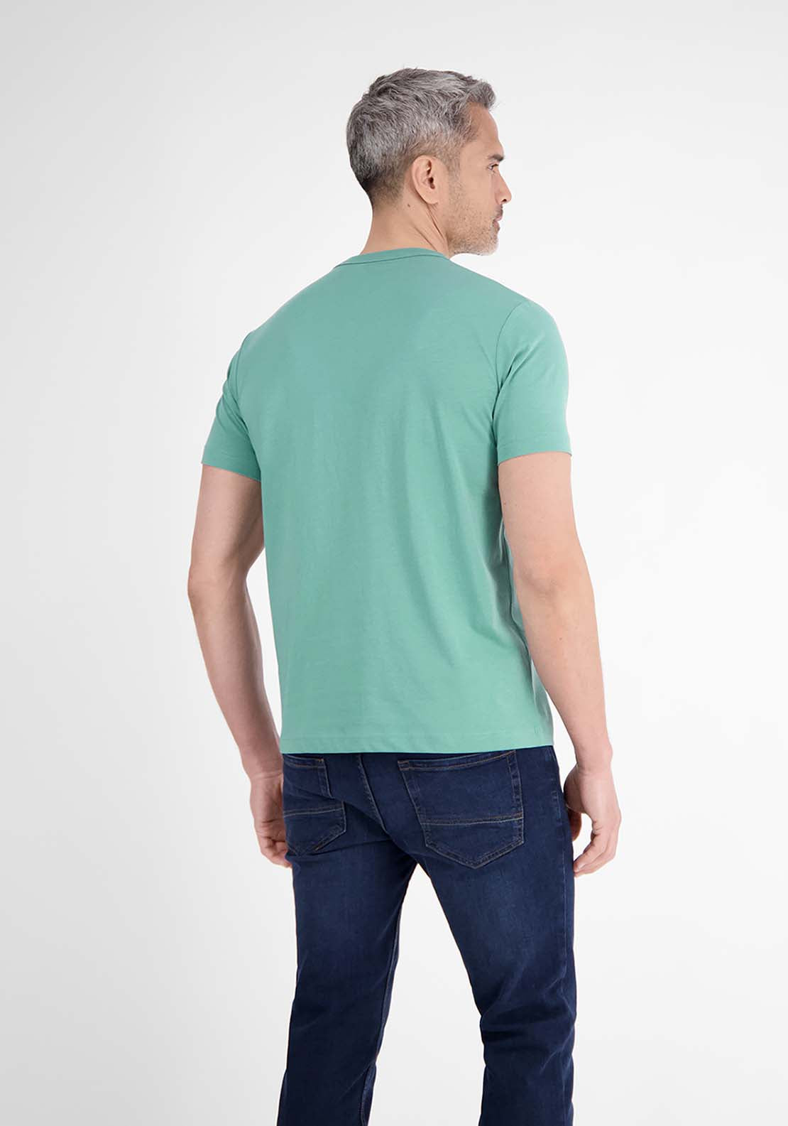 Lerros Graphic Print T-Shirt - Fjord Blue 2 Shaws Department Stores
