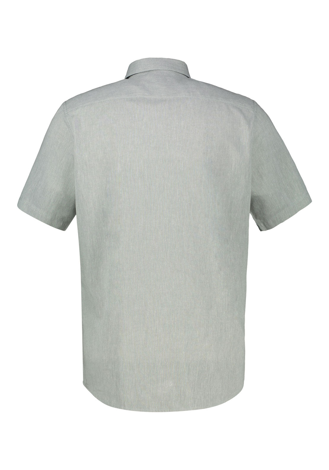 Lerros Short Sleeve Solid Casual Shirt - Grey 2 Shaws Department Stores