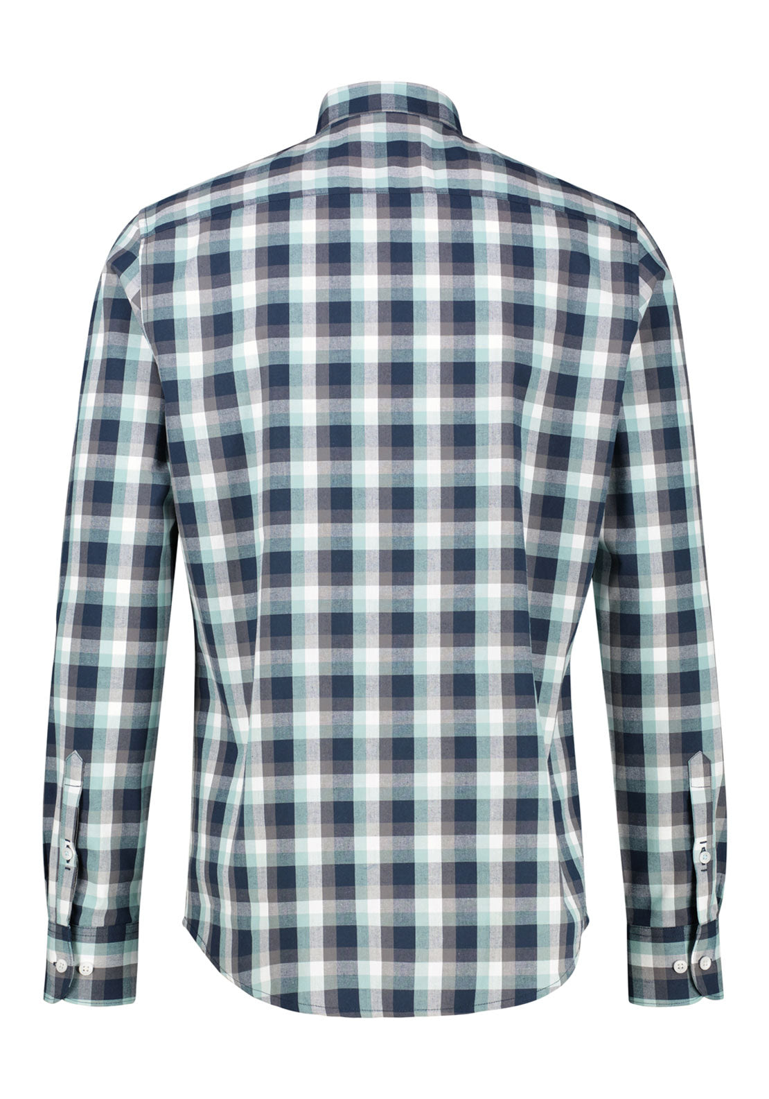 Lerros Long Sleeve Check Shirt - Grey 4 Shaws Department Stores