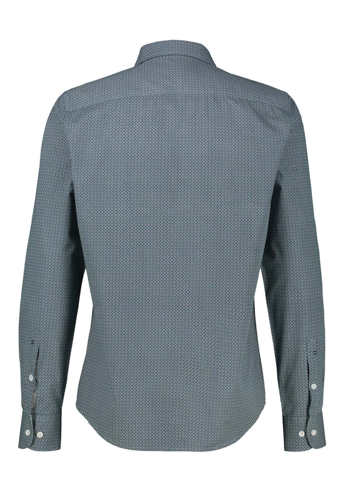 Lerros Long Sleeve Print Shirt - Blue 4 Shaws Department Stores