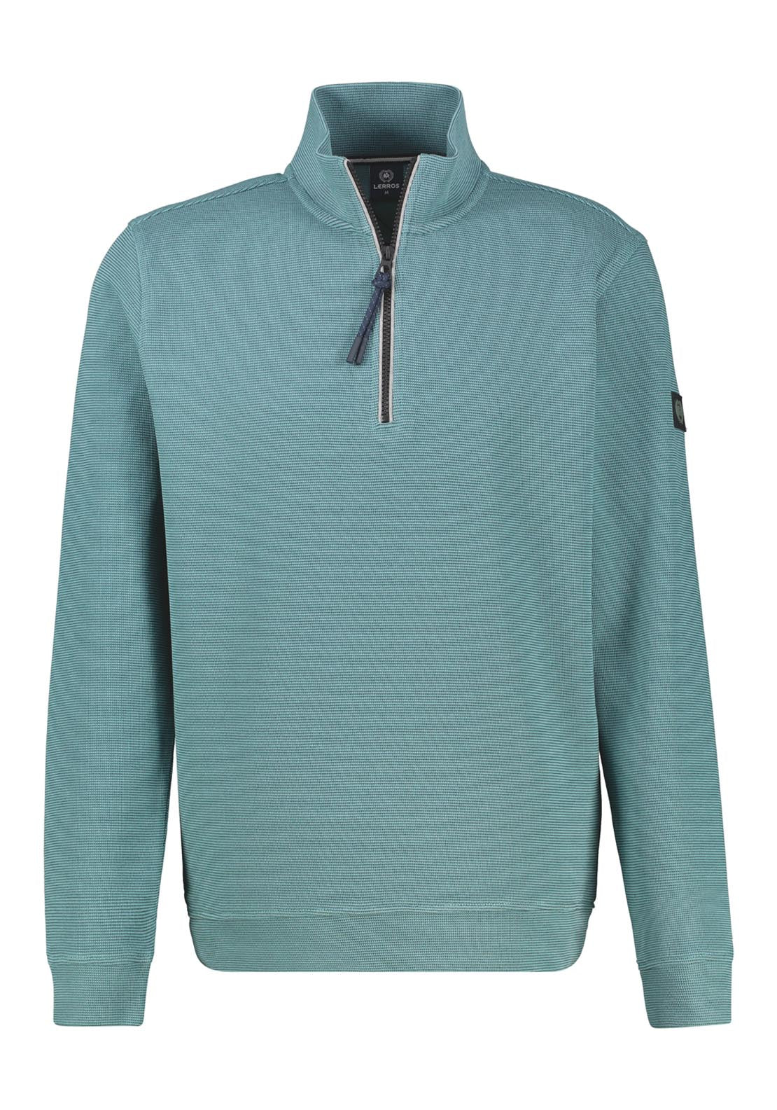 Lerros 1/4 Zip Sweatshirt - Arctic Blue 3 Shaws Department Stores