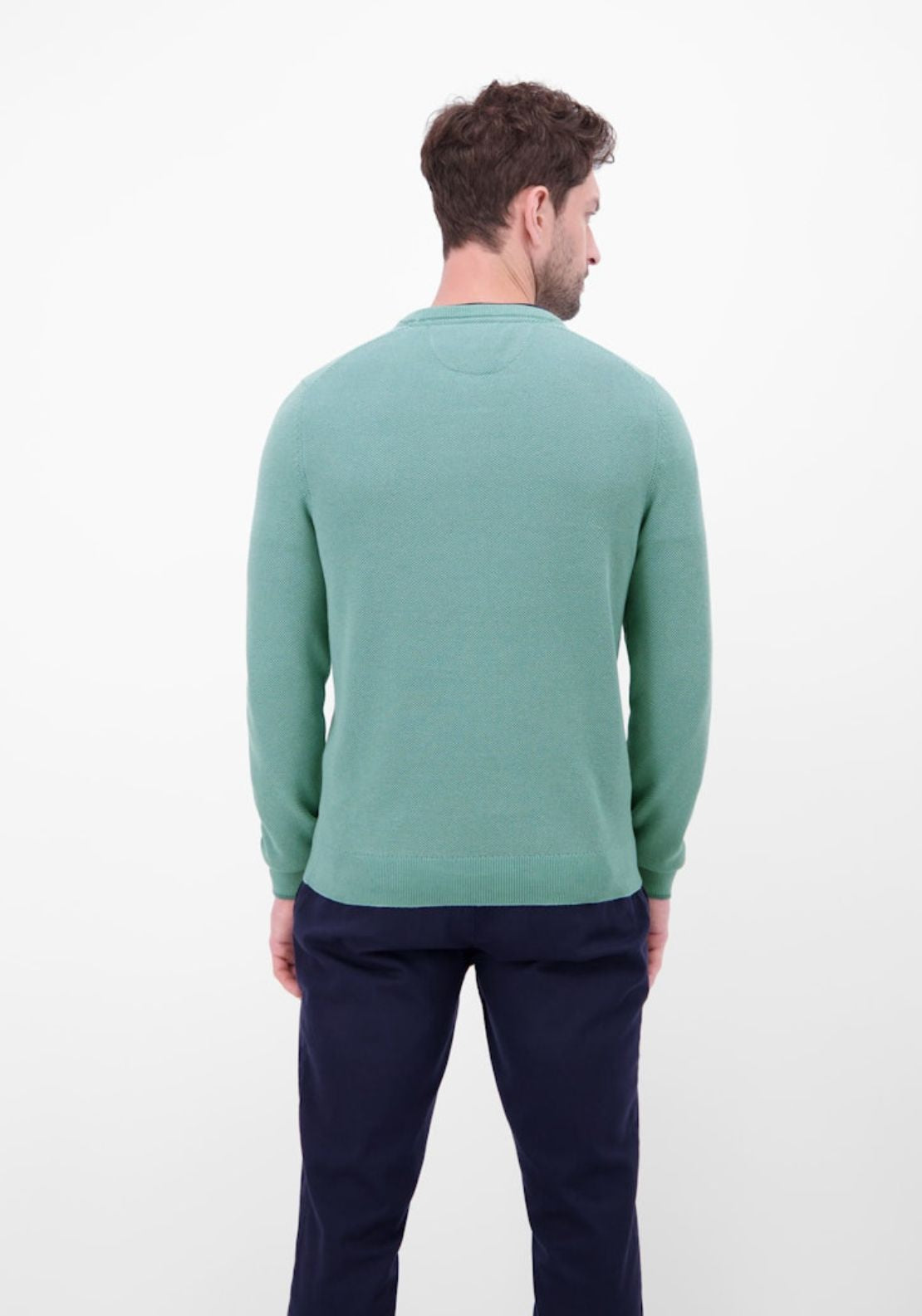 Lerros Crew Neck Knit - Green 2 Shaws Department Stores