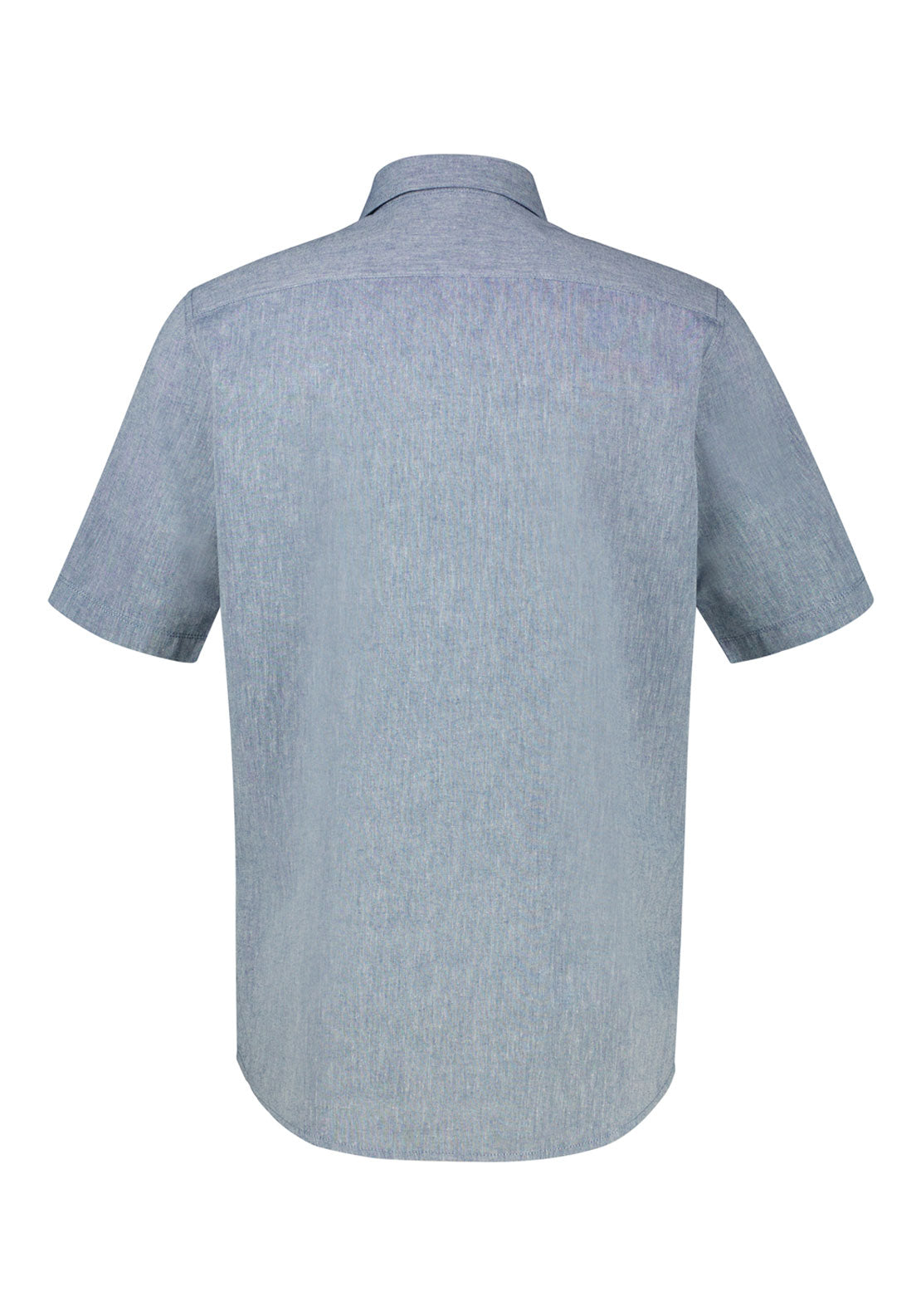 Lerros Short Sleeve Solid Casual Shirt - Blue 5 Shaws Department Stores