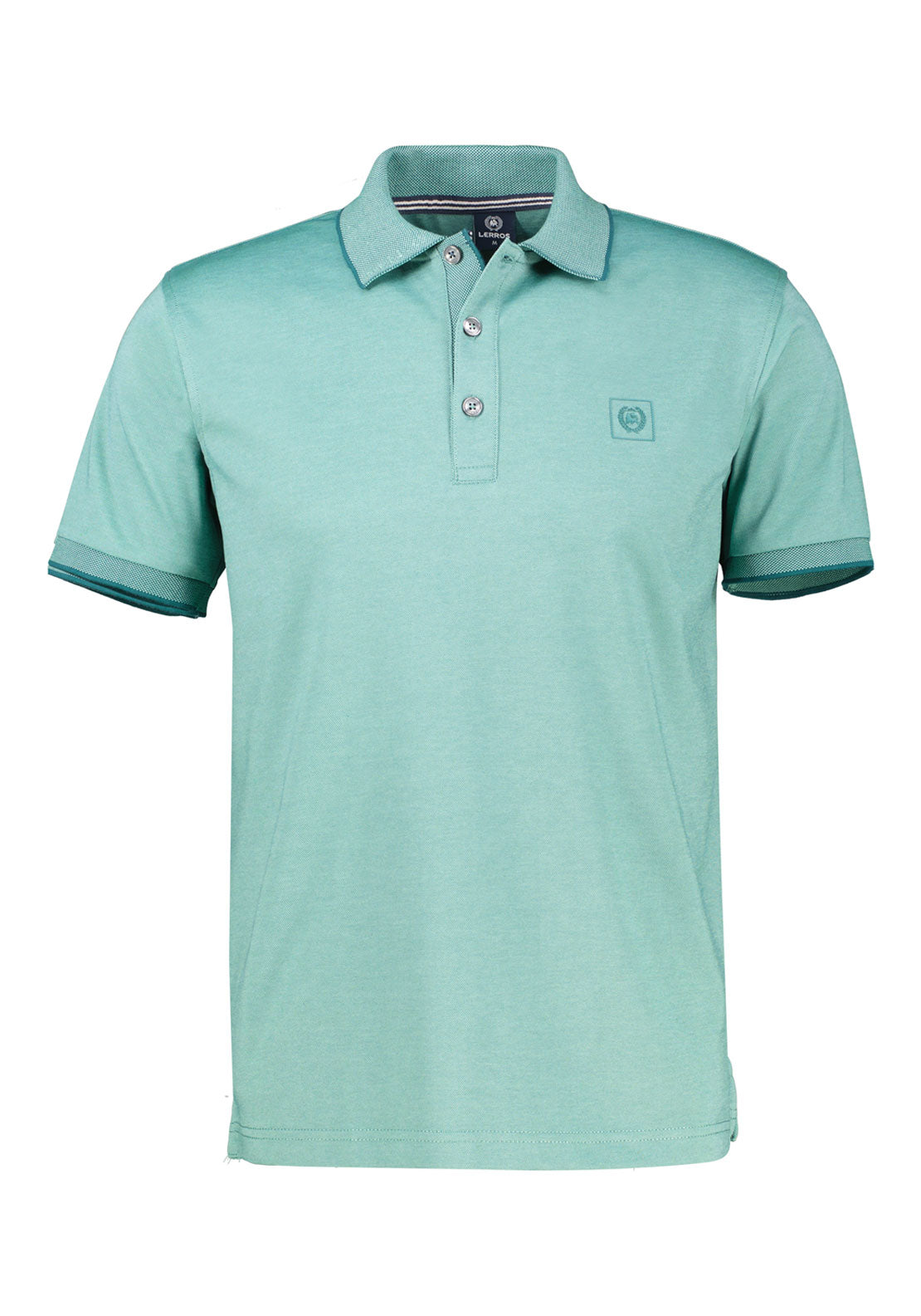 Lerros Cotton Pima Polo Shirt - Soft Teal 1 Shaws Department Stores