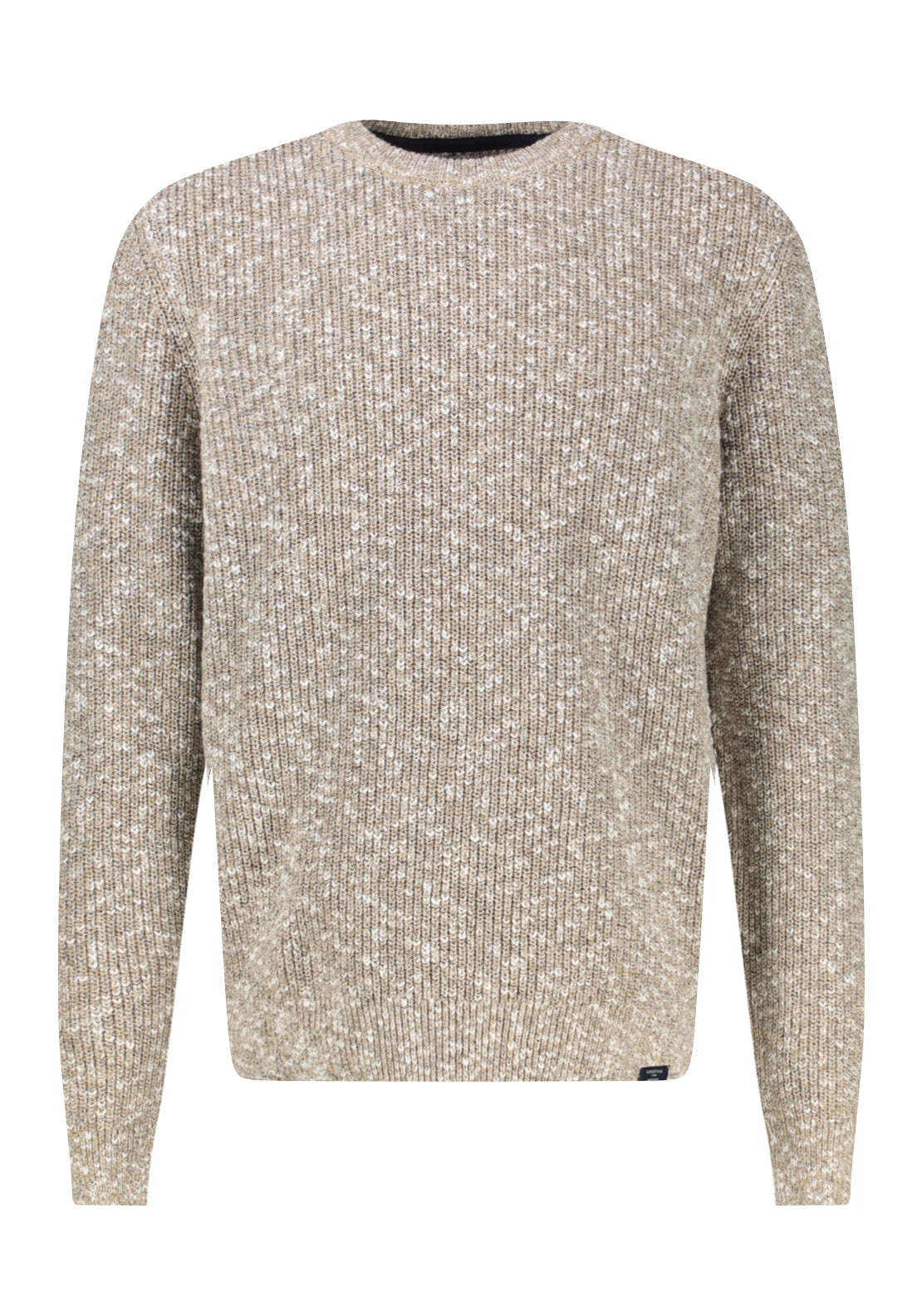 Crew Neck Wool Blend Knitwear - Tender Beige Melange