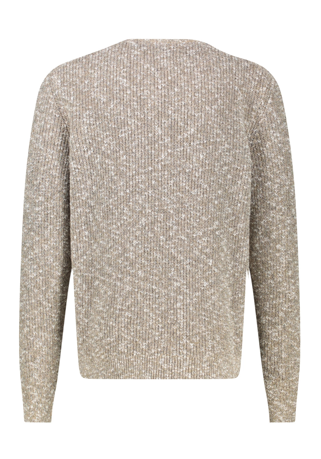 Crew Neck Wool Blend Knitwear - Tender Beige Melange