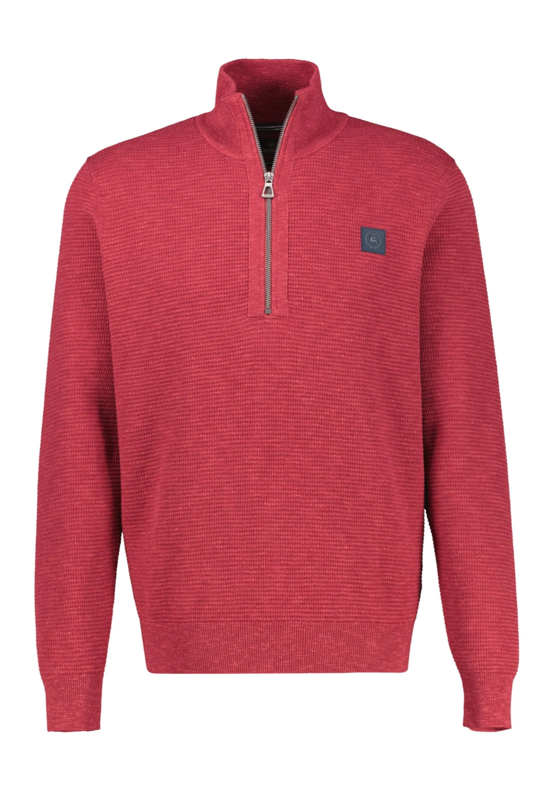 1/4 Zip Knit Sweater - Muted Red