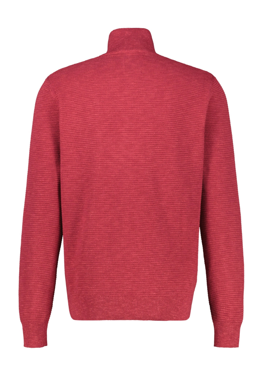 1/4 Zip Knit Sweater - Muted Red