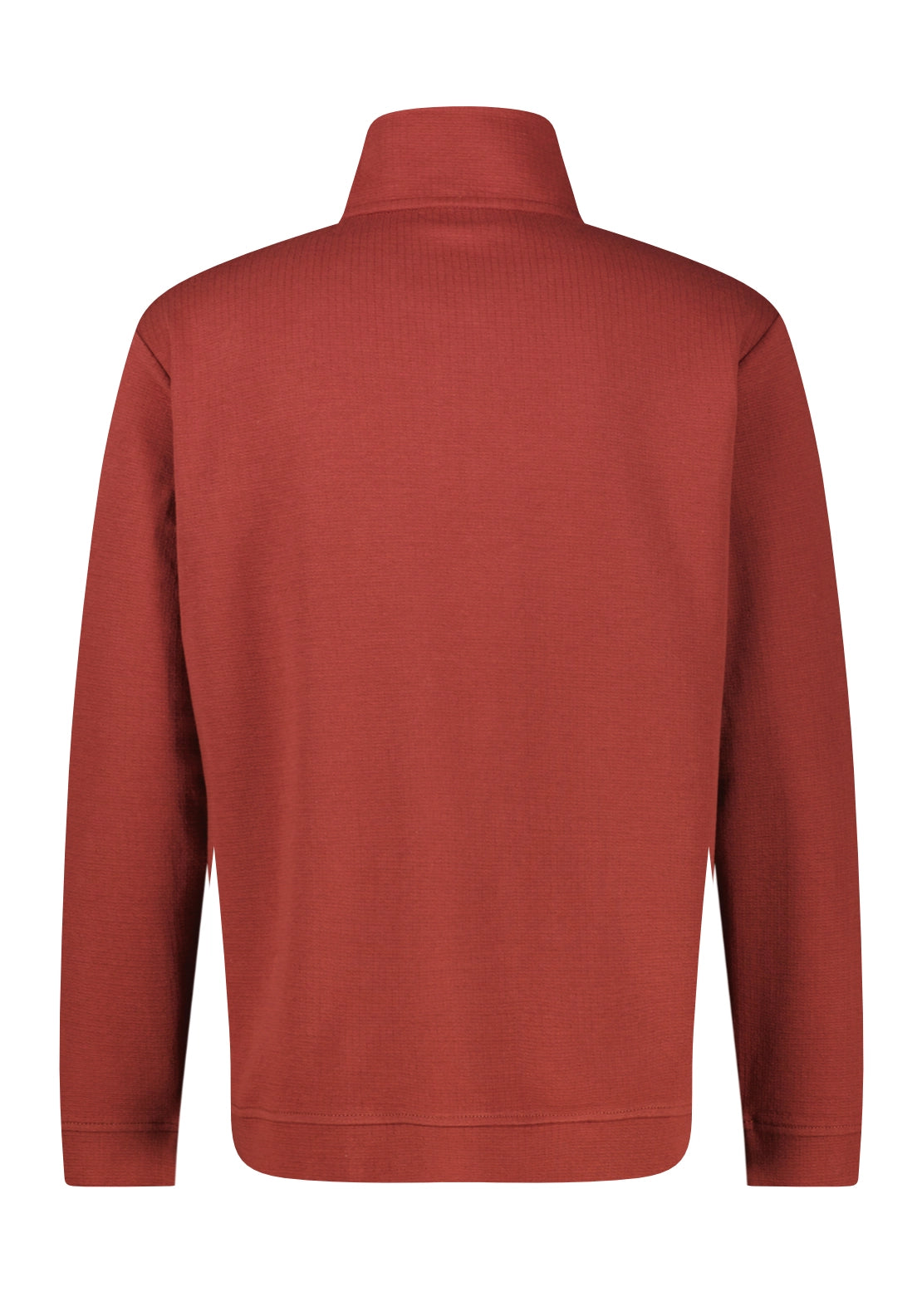 1/4 Zip Neck Sweatshirt - Maroon Red