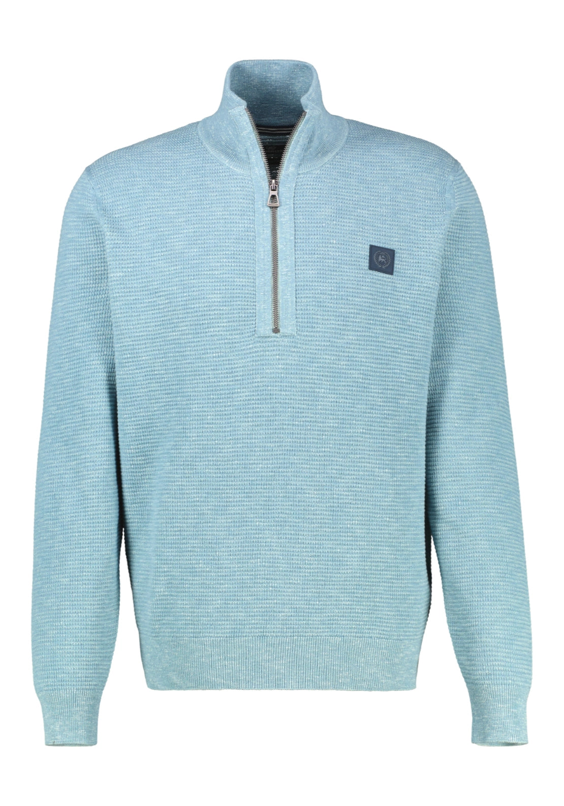 1/4 Zip Knit Sweater - Blue