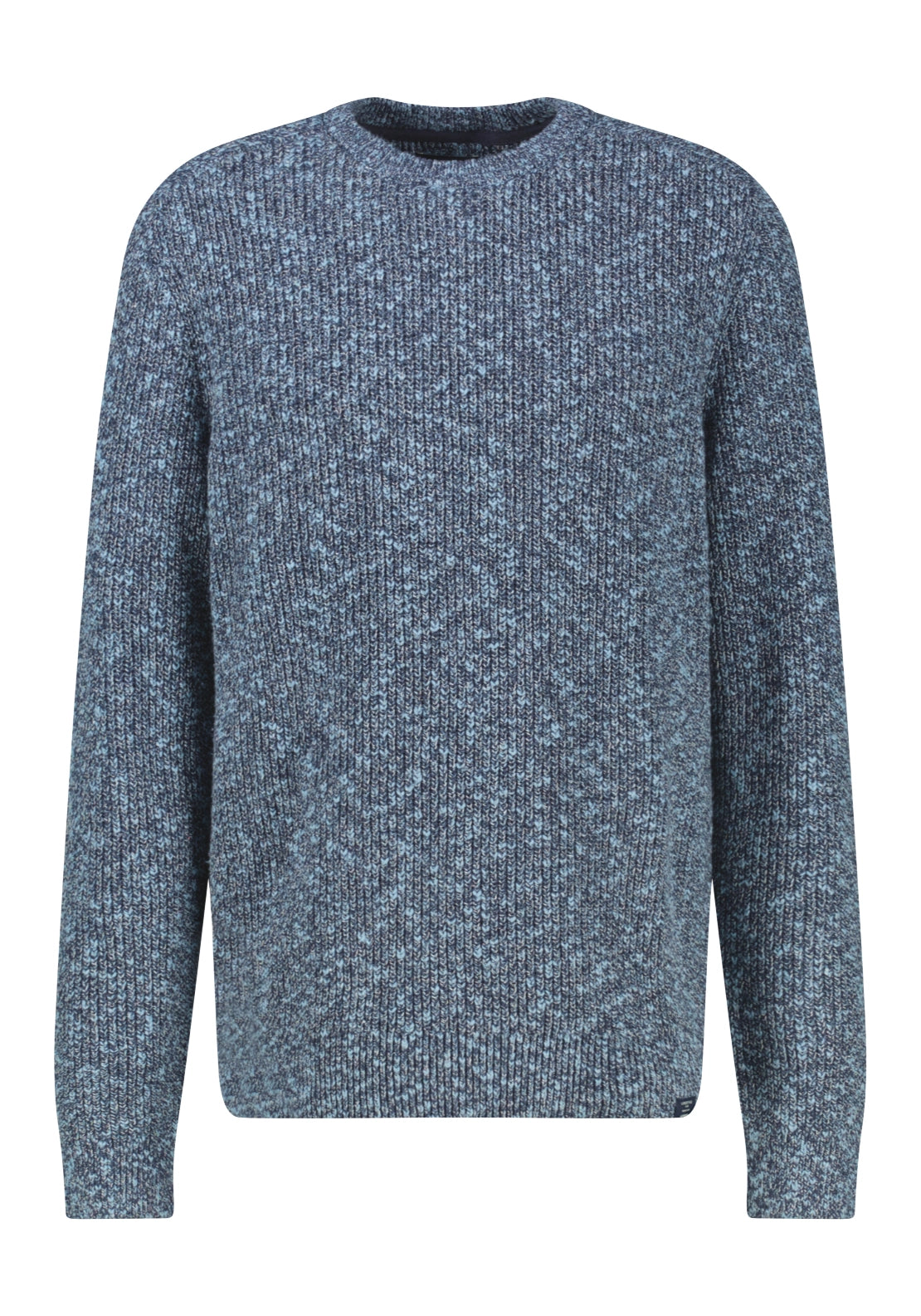 Crew Neck Wool Blend Knitwear - Blue