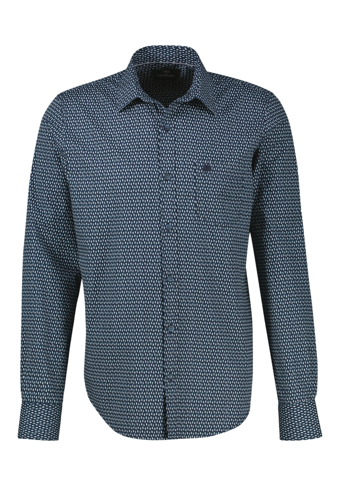 Geometric Print Shirt - Classic Navy