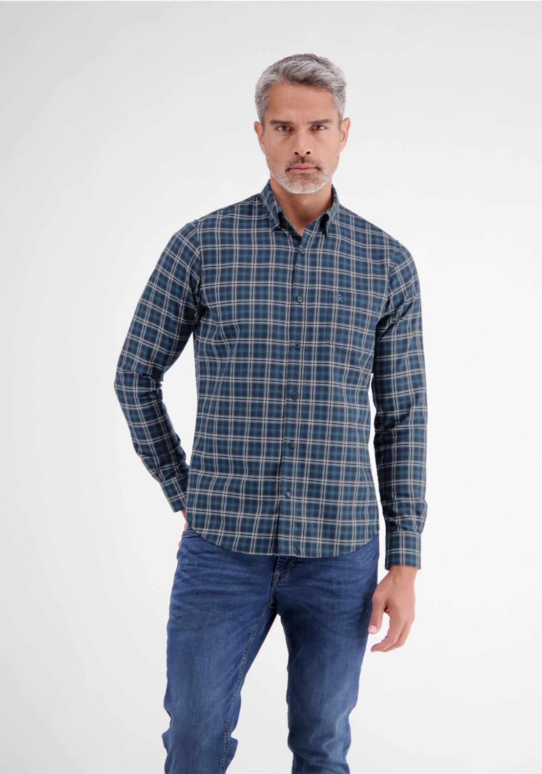 Classic Long Sleeve Check Shirt - Classic Navy