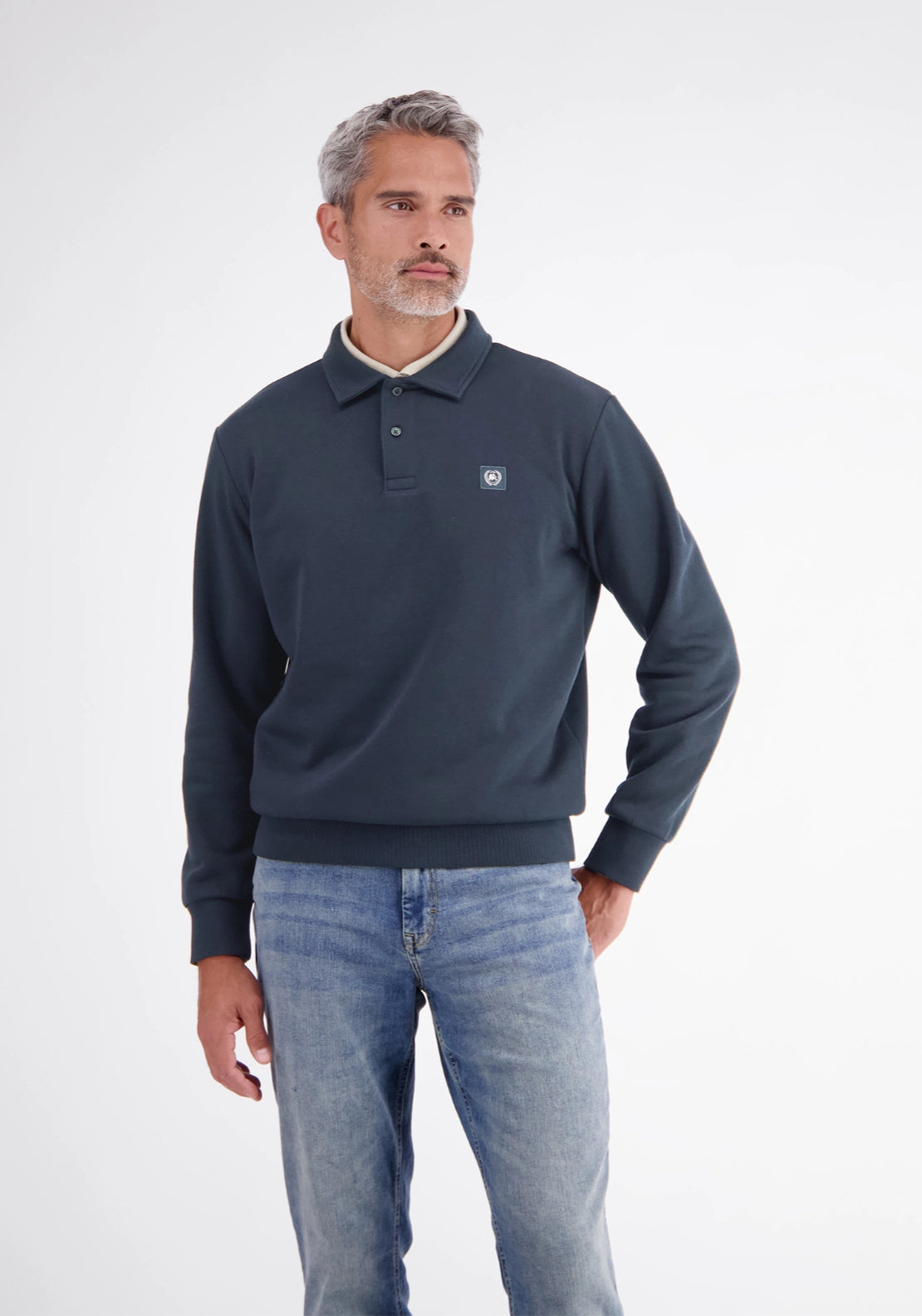 3 Button Polo Top - Classic Navy