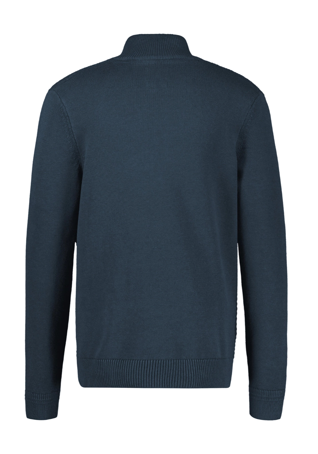 1/4 Zip Neck Cotton Knitwear - Classic Navy