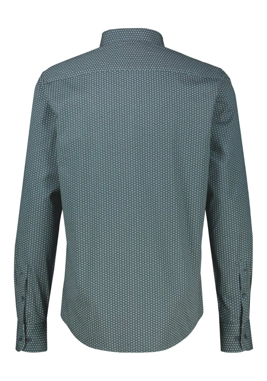 Geometric Print Shirt - Basil Green