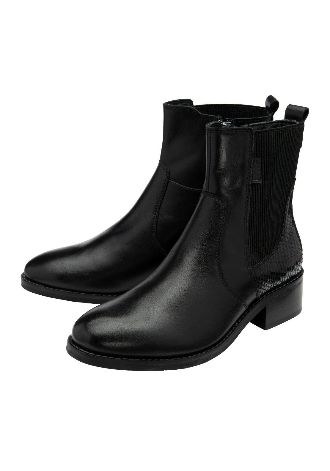 Lotus Lindley Ankle Boot - Black/snake 1 Shaws Department Stores