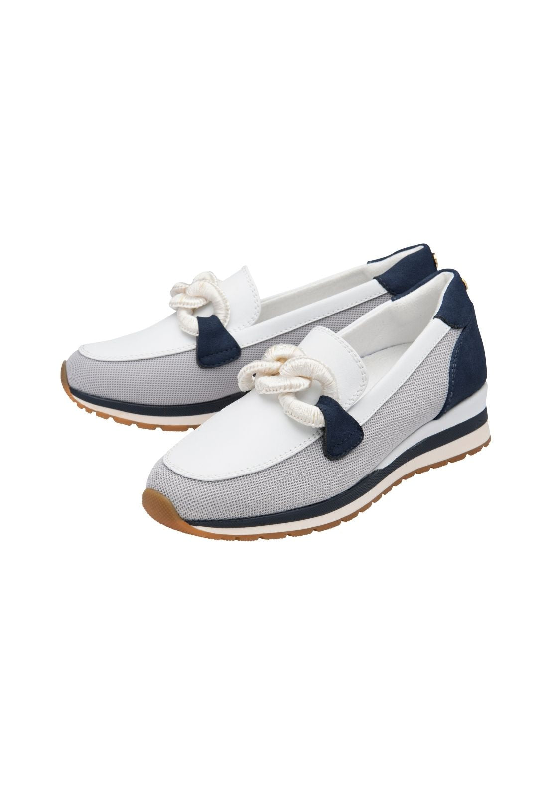 Lotus Pos Lorian Shoe - White/navy 2 Shaws Department Stores