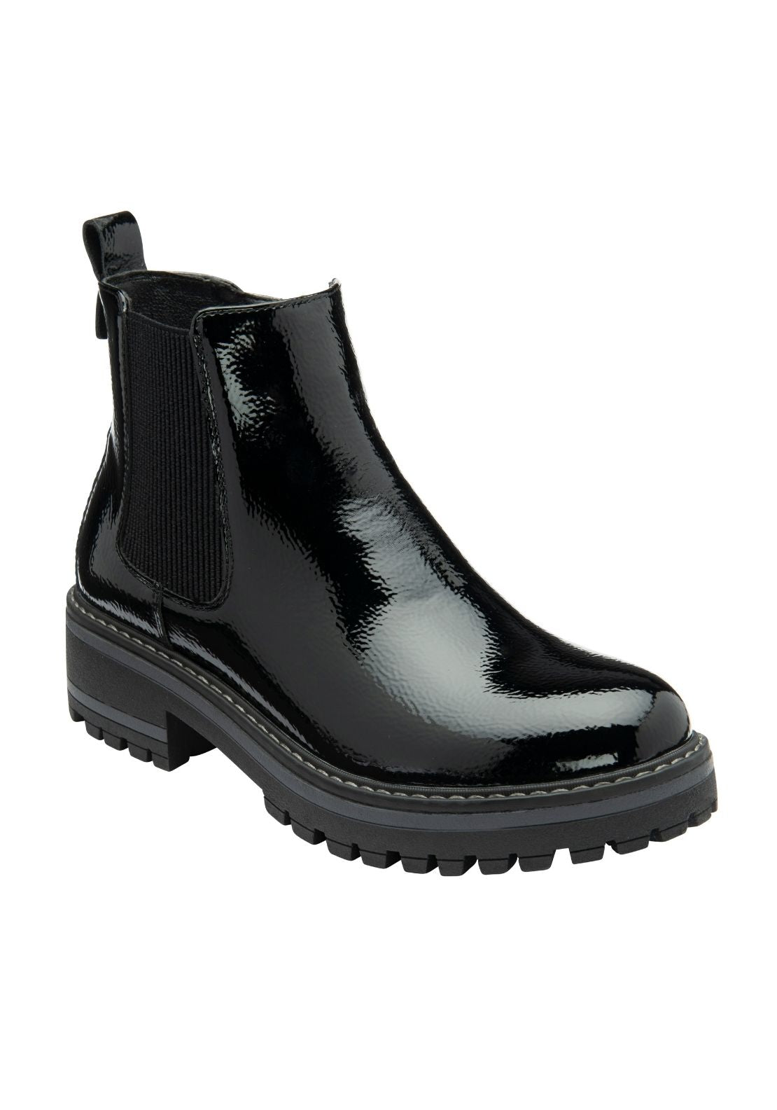 Lotus Lottie Boot - Black Patent 1 Shaws Department Stores