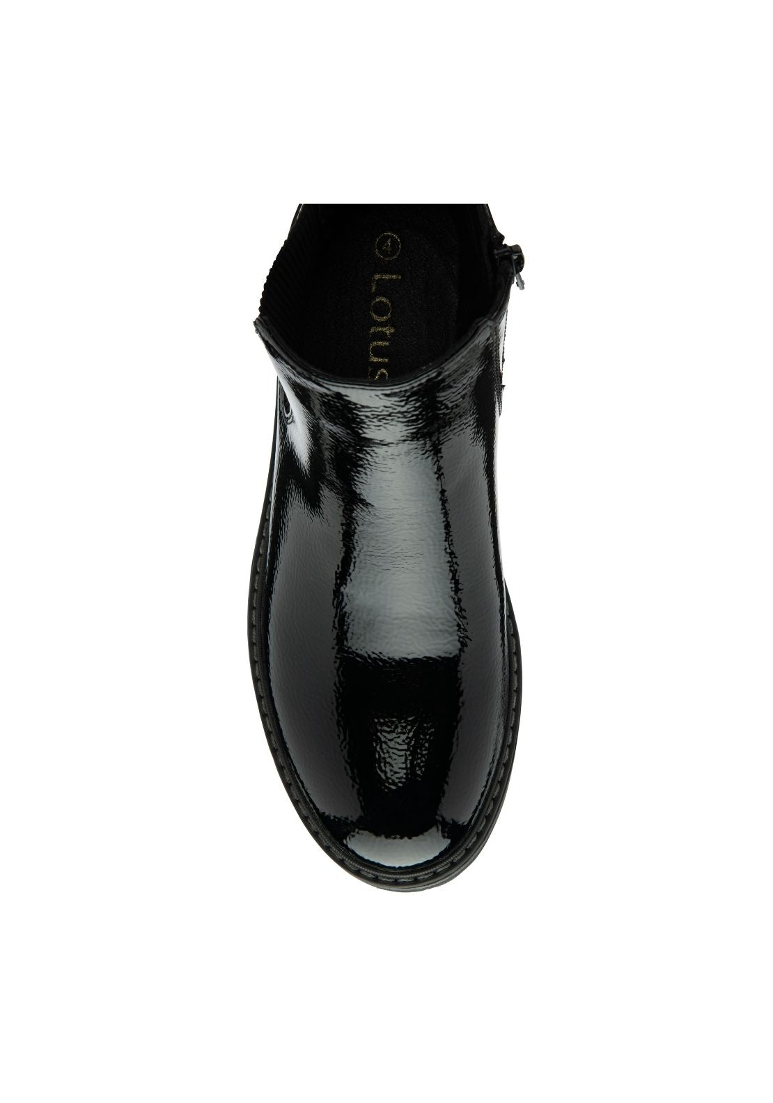 Lotus Lottie Boot - Black Patent 4 Shaws Department Stores